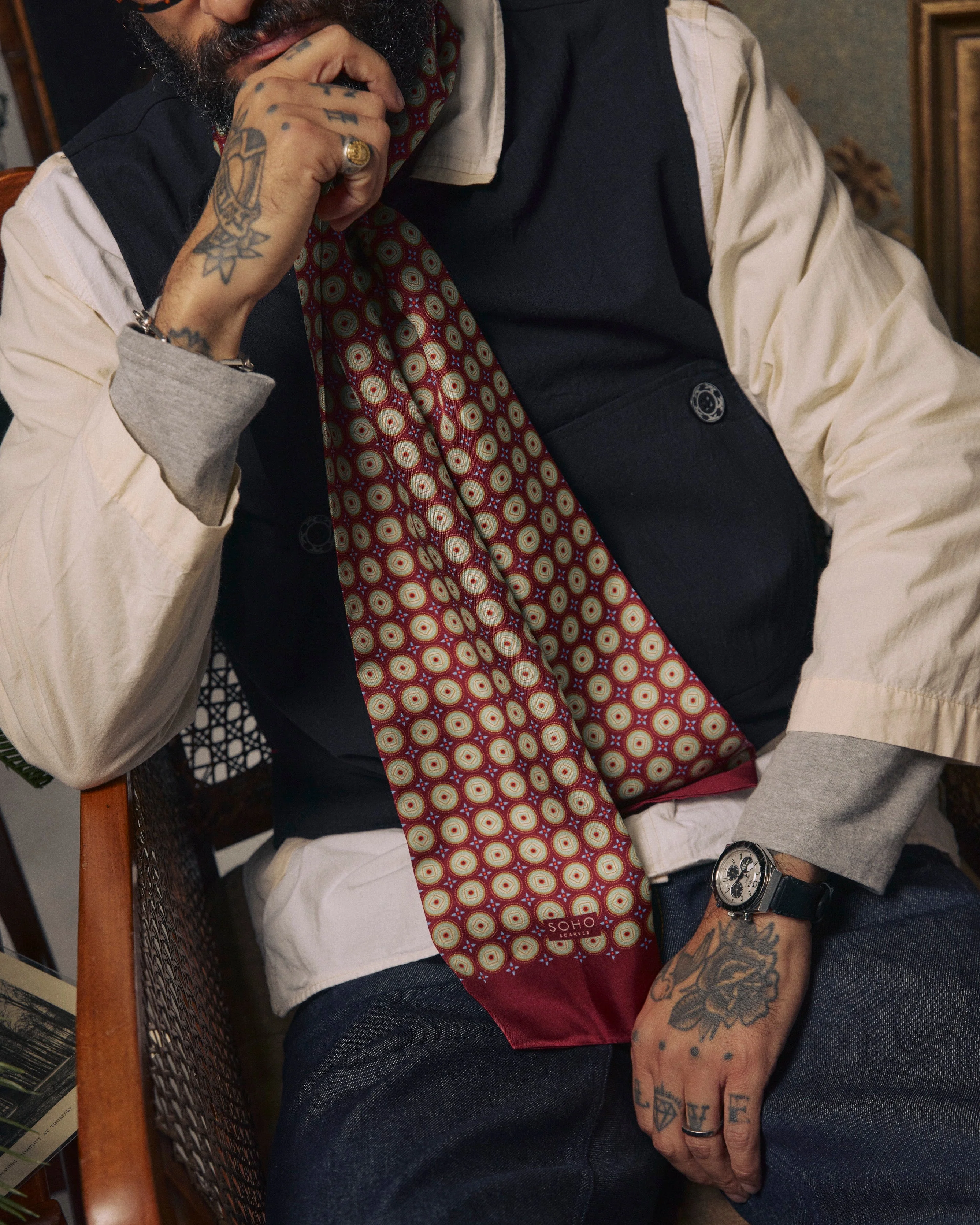 Silk Scarf - Bellingham | Gardenia - Image 5