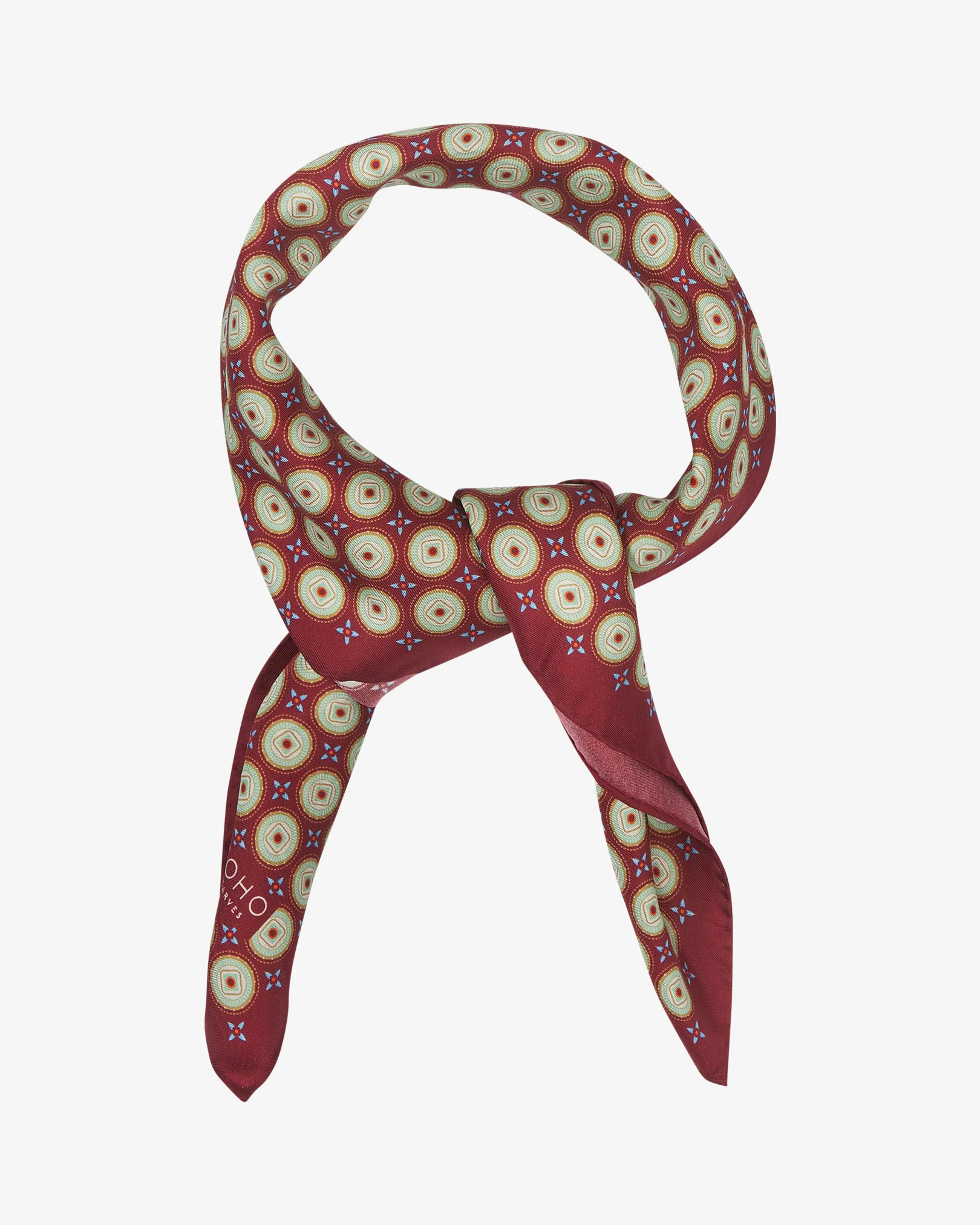 Silk Geometric Neckerchief - Bellingham | Gardenia