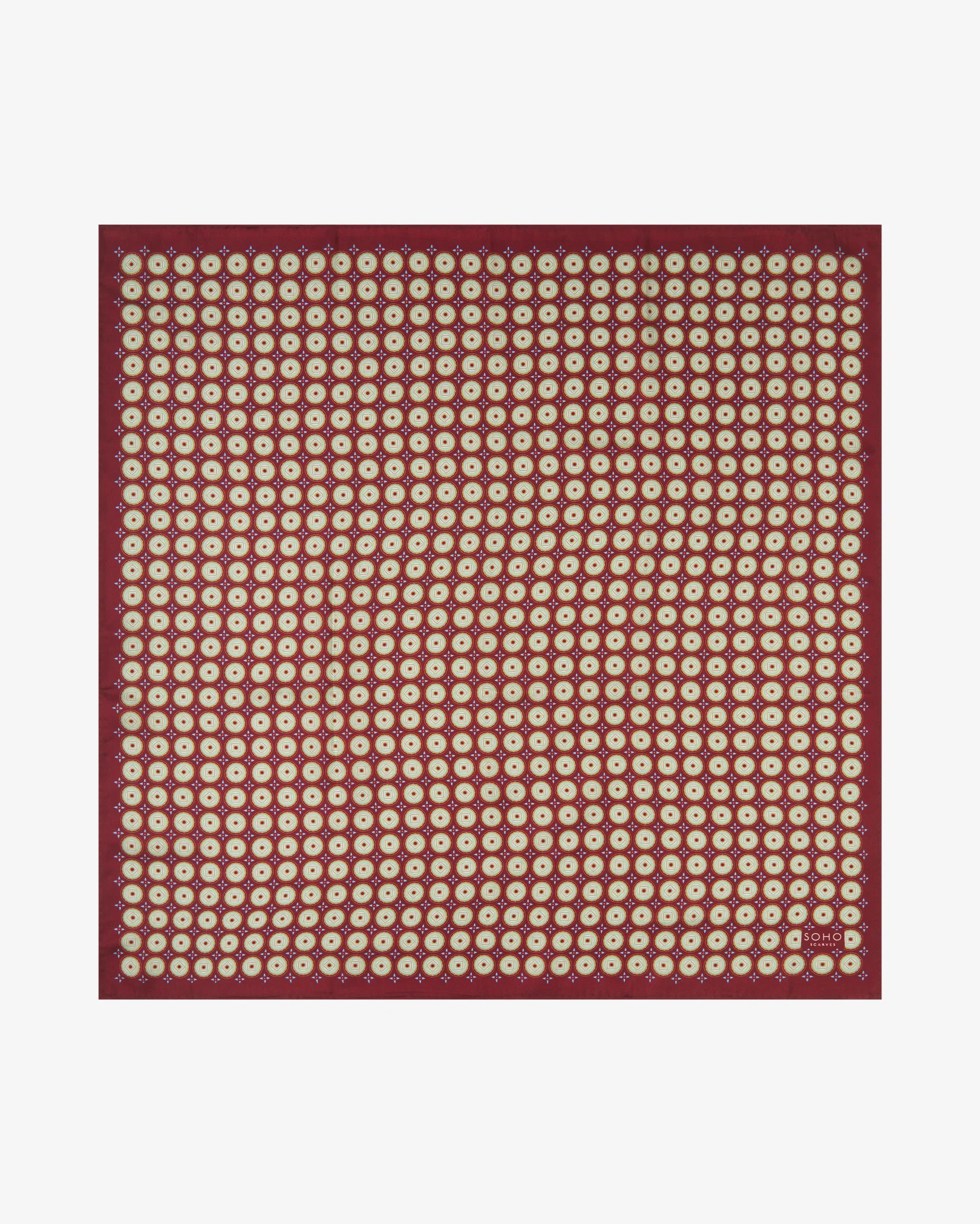 Silk Geometric Neckerchief - Bellingham | Gardenia - Image 3
