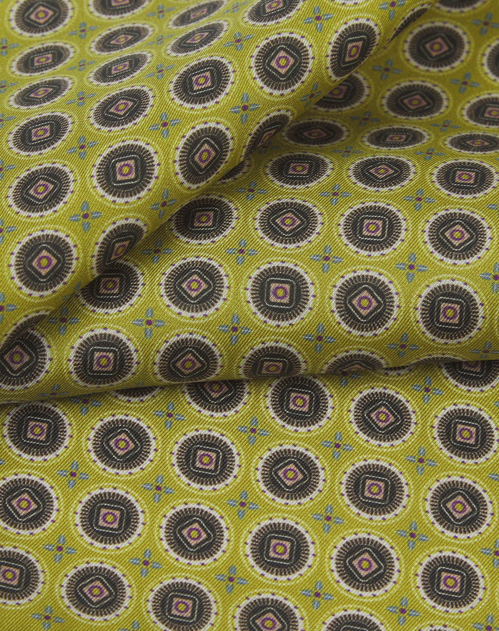 Silk Pocket Square - Geometric | Bellingham Lime - Image 3