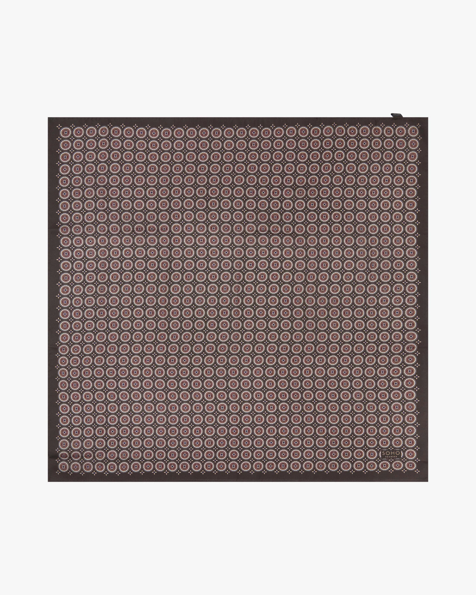 Silk Geometric Neckerchief - Bellingham | Mahogany Daze - Image 3