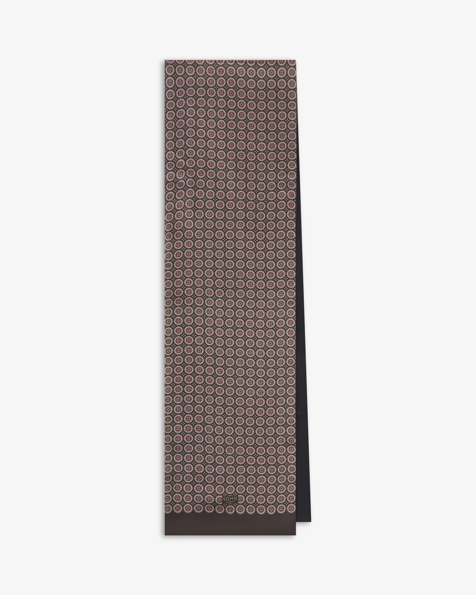 Wool-Backed Silk Dress Scarf - Bellingham | Mahogany Daze - Image 3