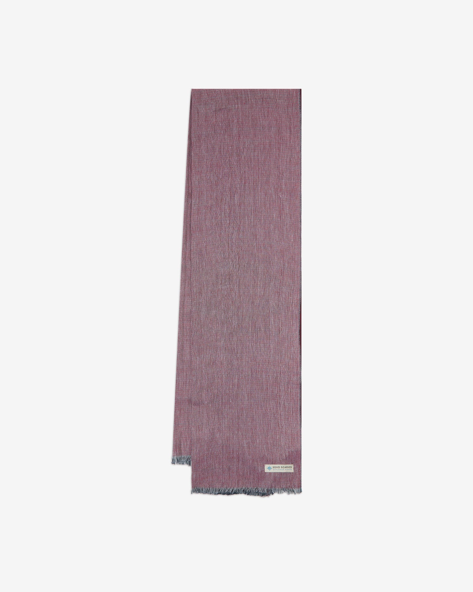 Cotton Scarf in Red & White - The Brown - Image 3