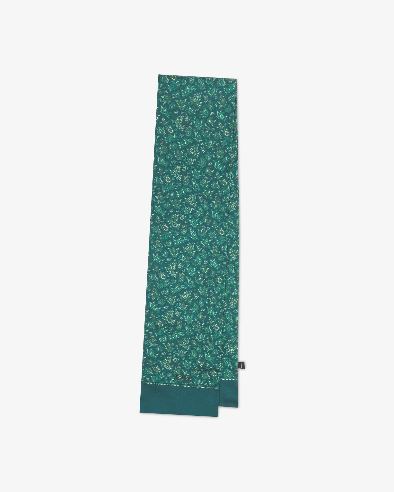 Silk Paisley Scarf in Emerald - The Buttermere - Image 3