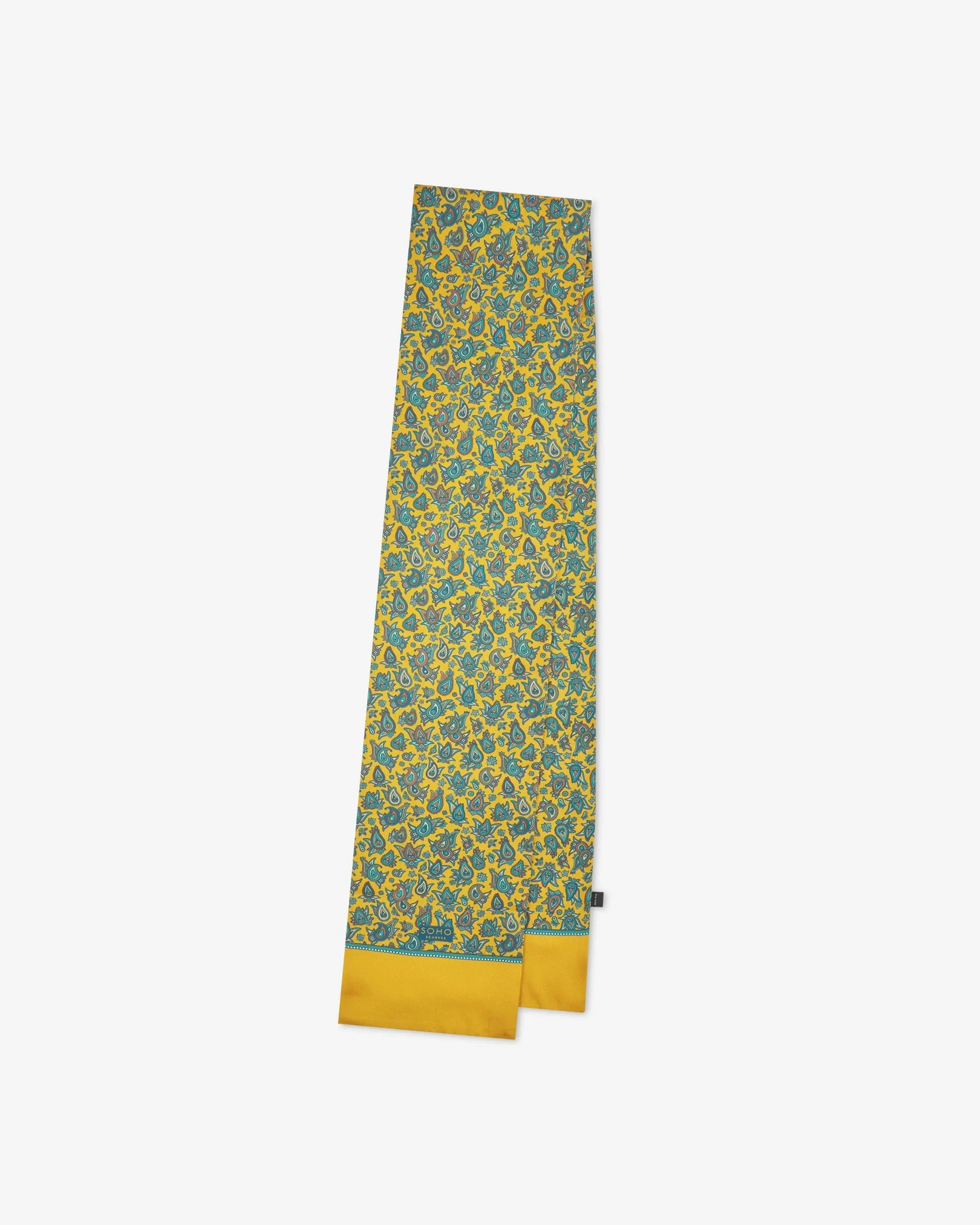 Silk Paisley Scarf in Gold - The Buttermere - Image 3