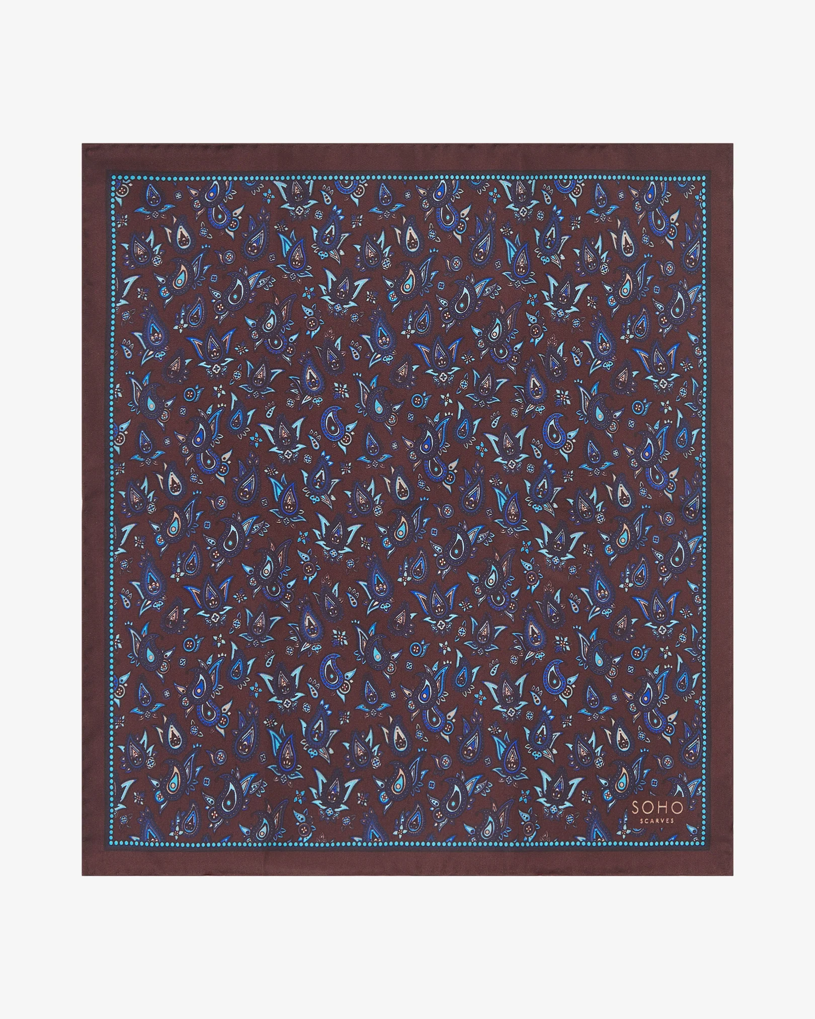 Silk Pocket Square - Buttermere | Mahogany Daze