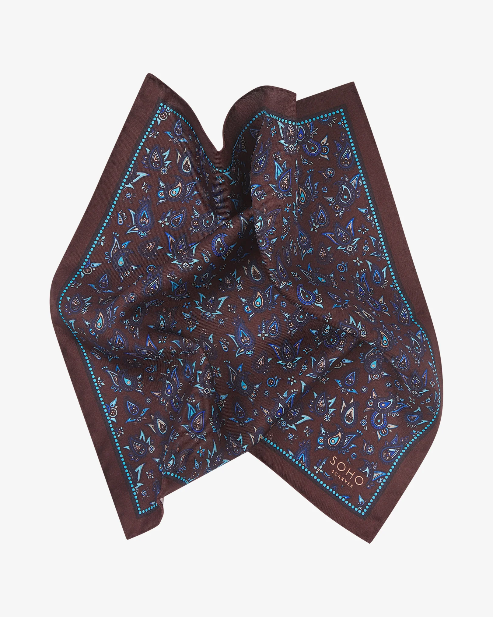 Silk Pocket Square - Buttermere | Mahogany Daze - Image 2