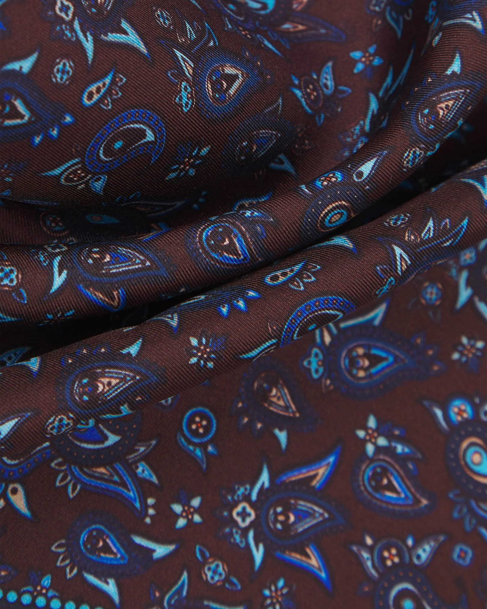 Silk Pocket Square - Buttermere | Mahogany Daze - Image 3