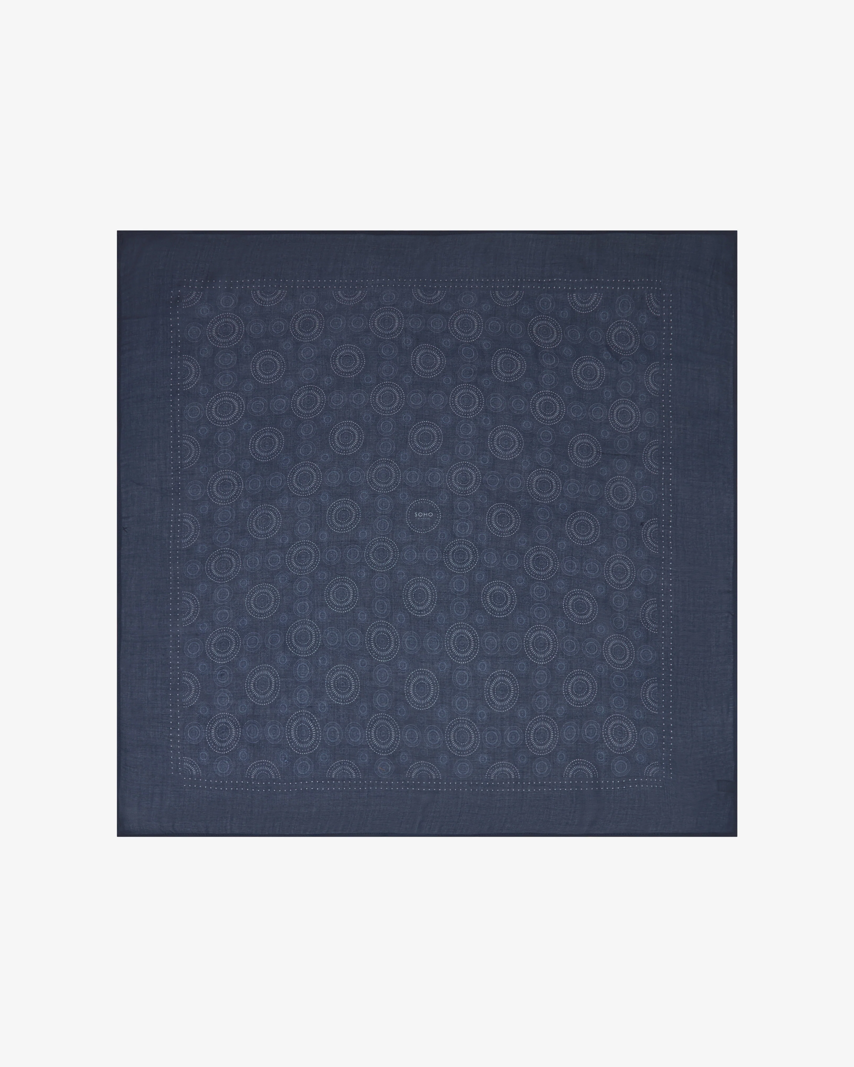 Noughts in Indigo - Bohemian Style Bandana - Image 3