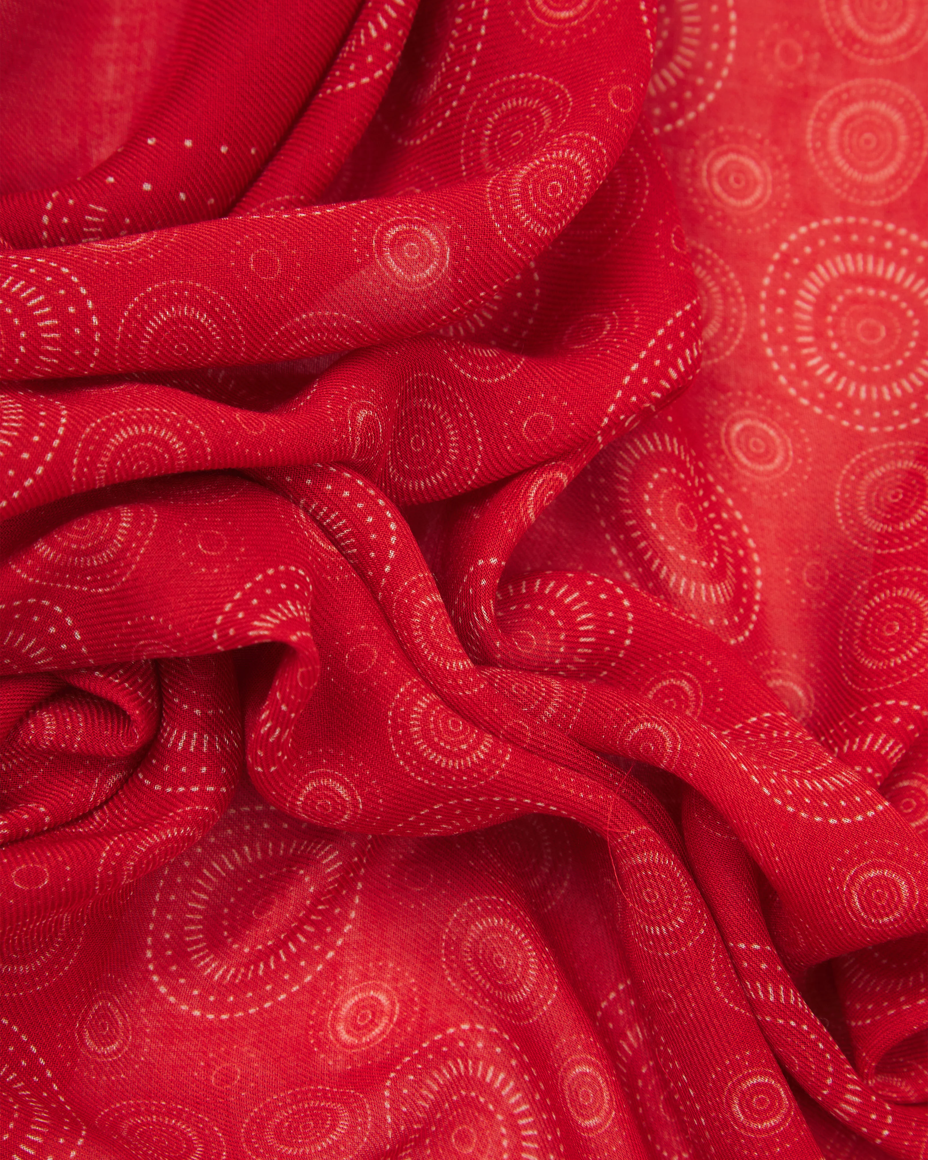 Noughts in Red - Bohemian Style Bandana - Image 2
