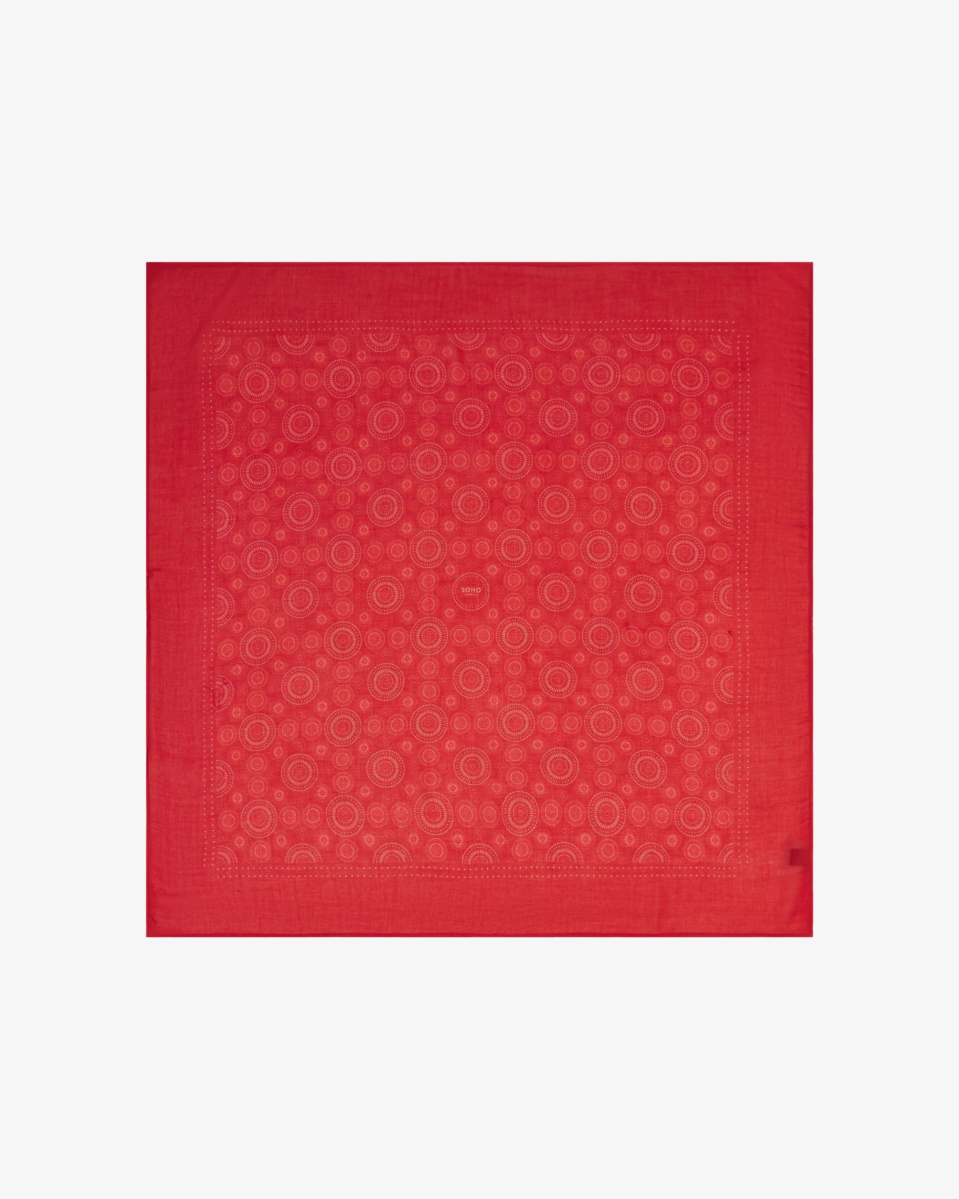 Noughts in Red - Bohemian Style Bandana - Image 3