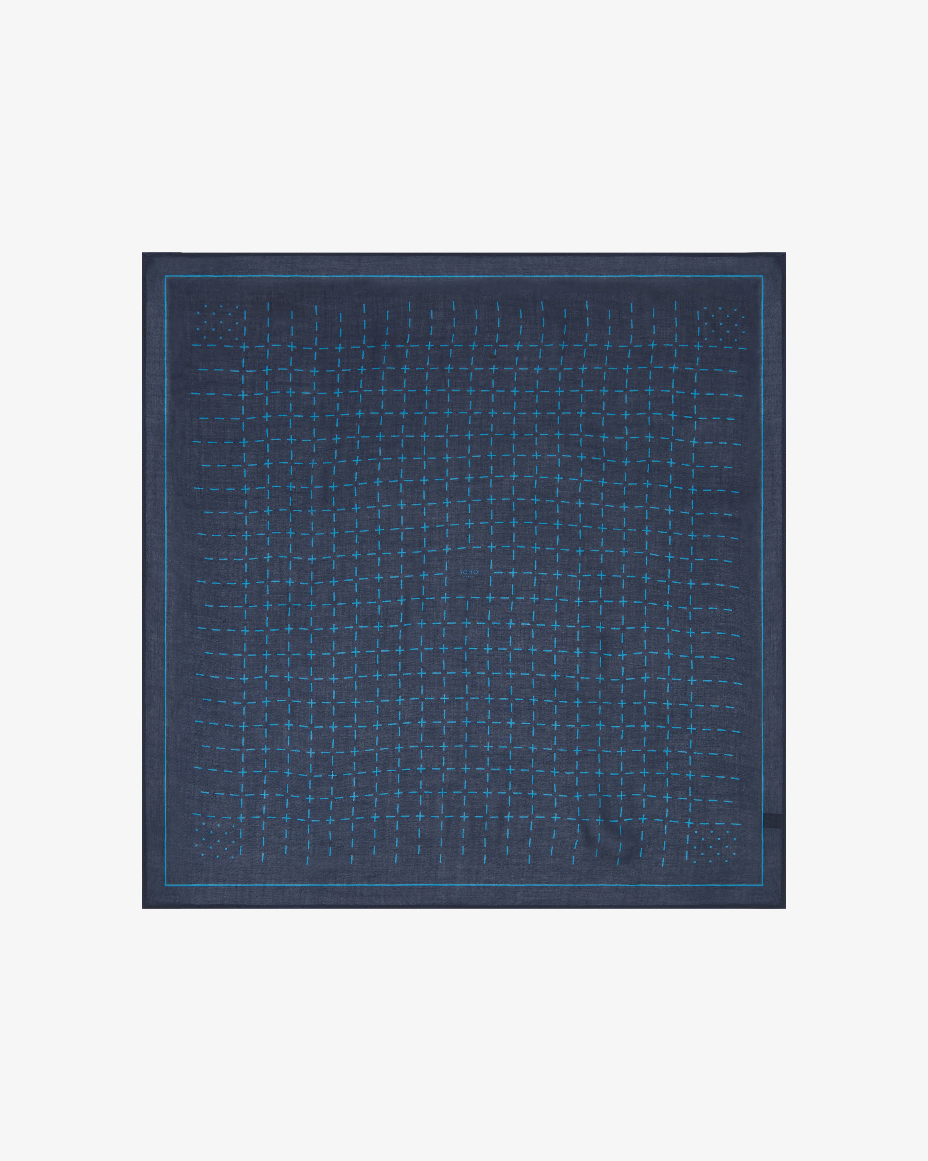 Crosses in Blue - Bohemian Style Bandana - Image 3