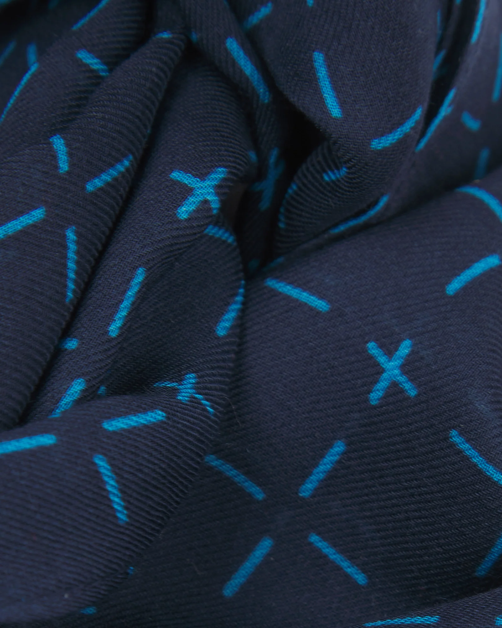 Crosses in Blue - Bohemian Lightweight Wide Scarf - Image 2
