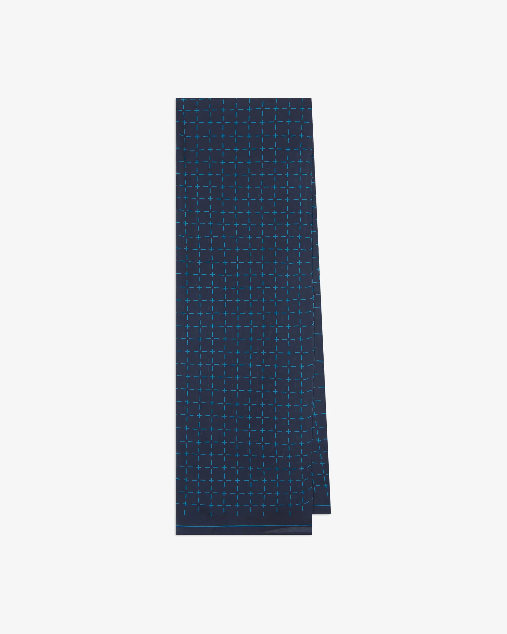 Crosses in Blue - Bohemian Lightweight Wide Scarf - Image 3