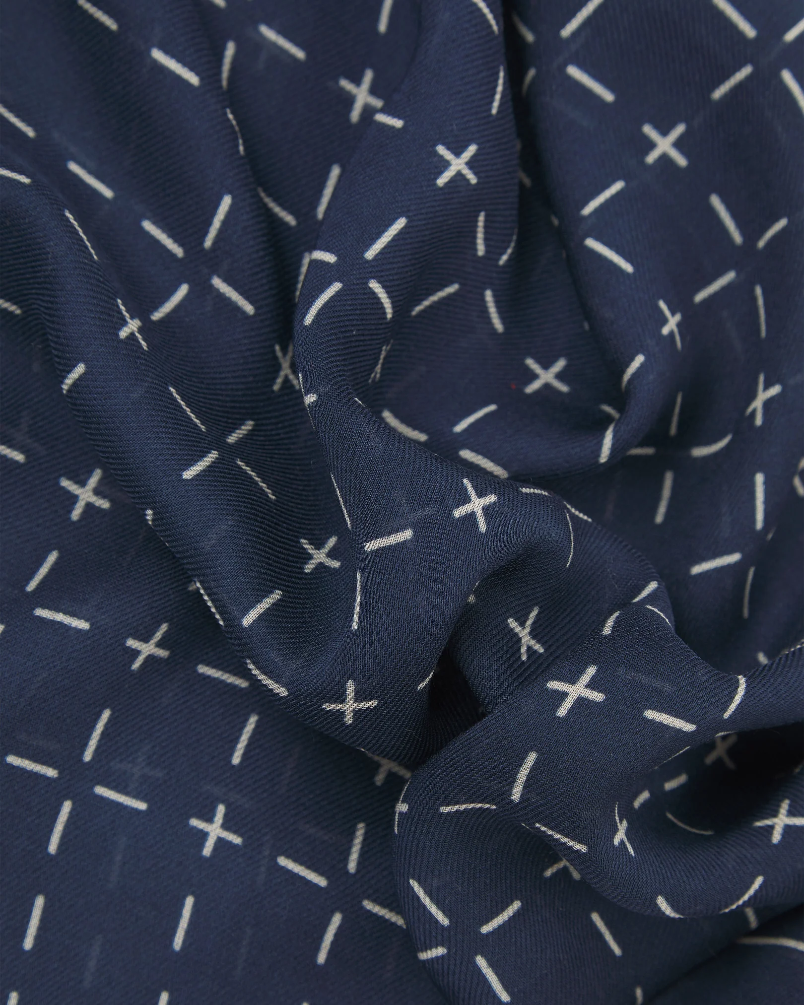 Crosses in Indigo - Bohemian Style Bandana - Image 2