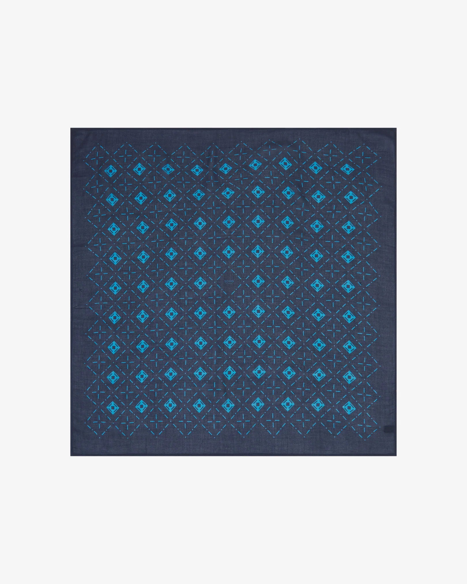 Diamonds in Blue - Bohemian Style Bandana - Image 3