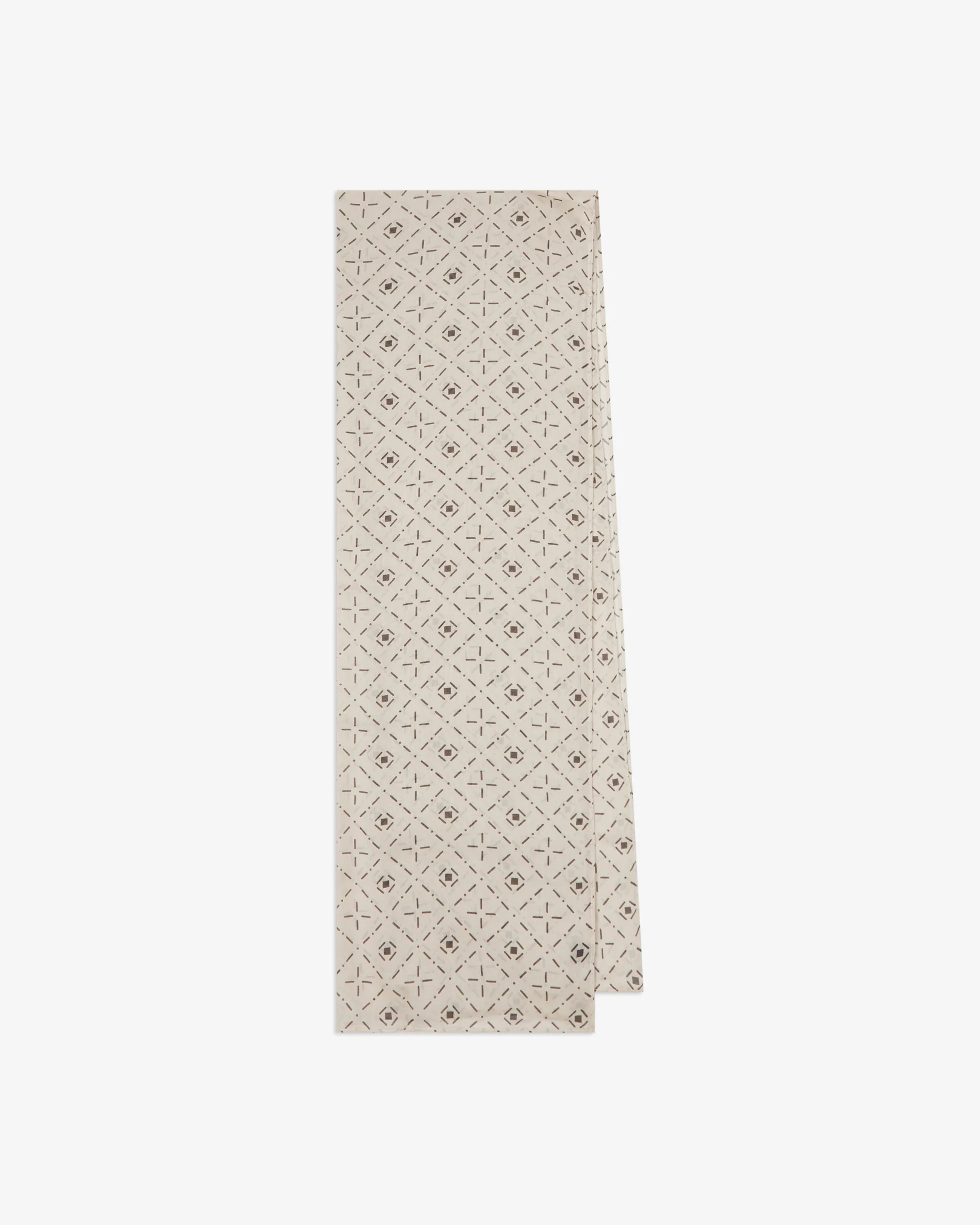 Diamonds in Cream - Bohemian Lightweight Wide Scarf - Image 3