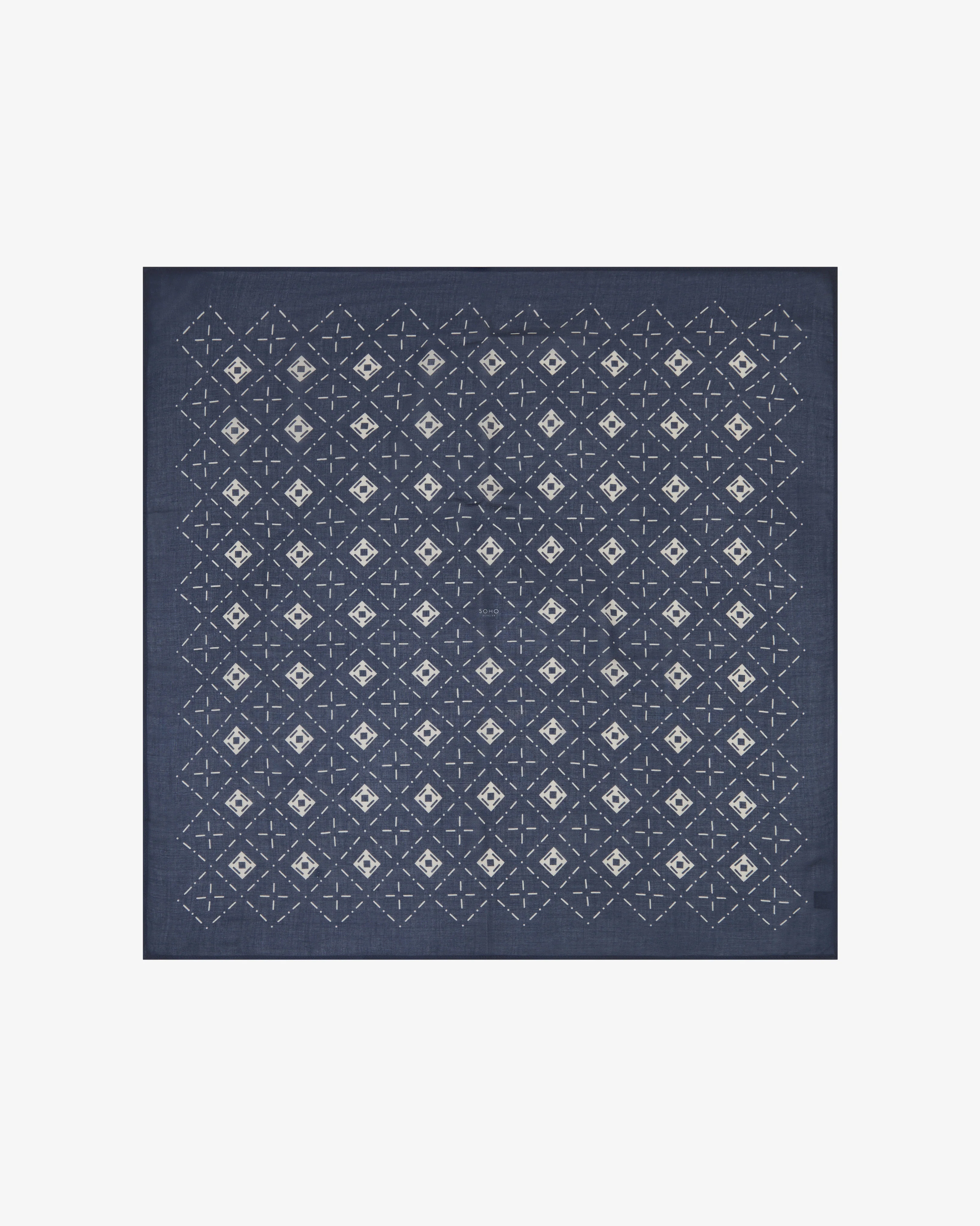 Diamonds in Indigo - Bohemian Style Bandana - Image 3