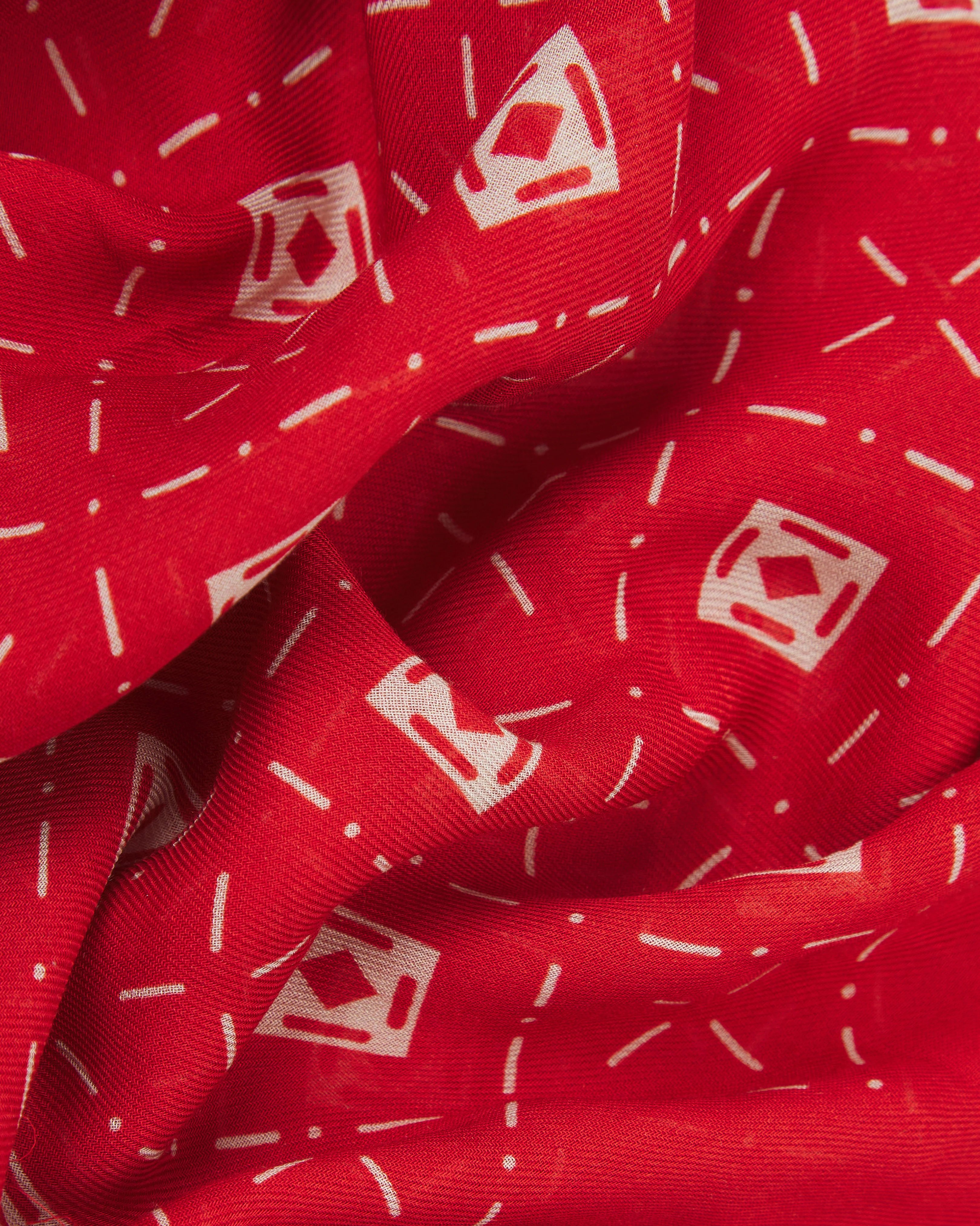 Diamonds in Red - Bohemian Style Bandana - Image 2