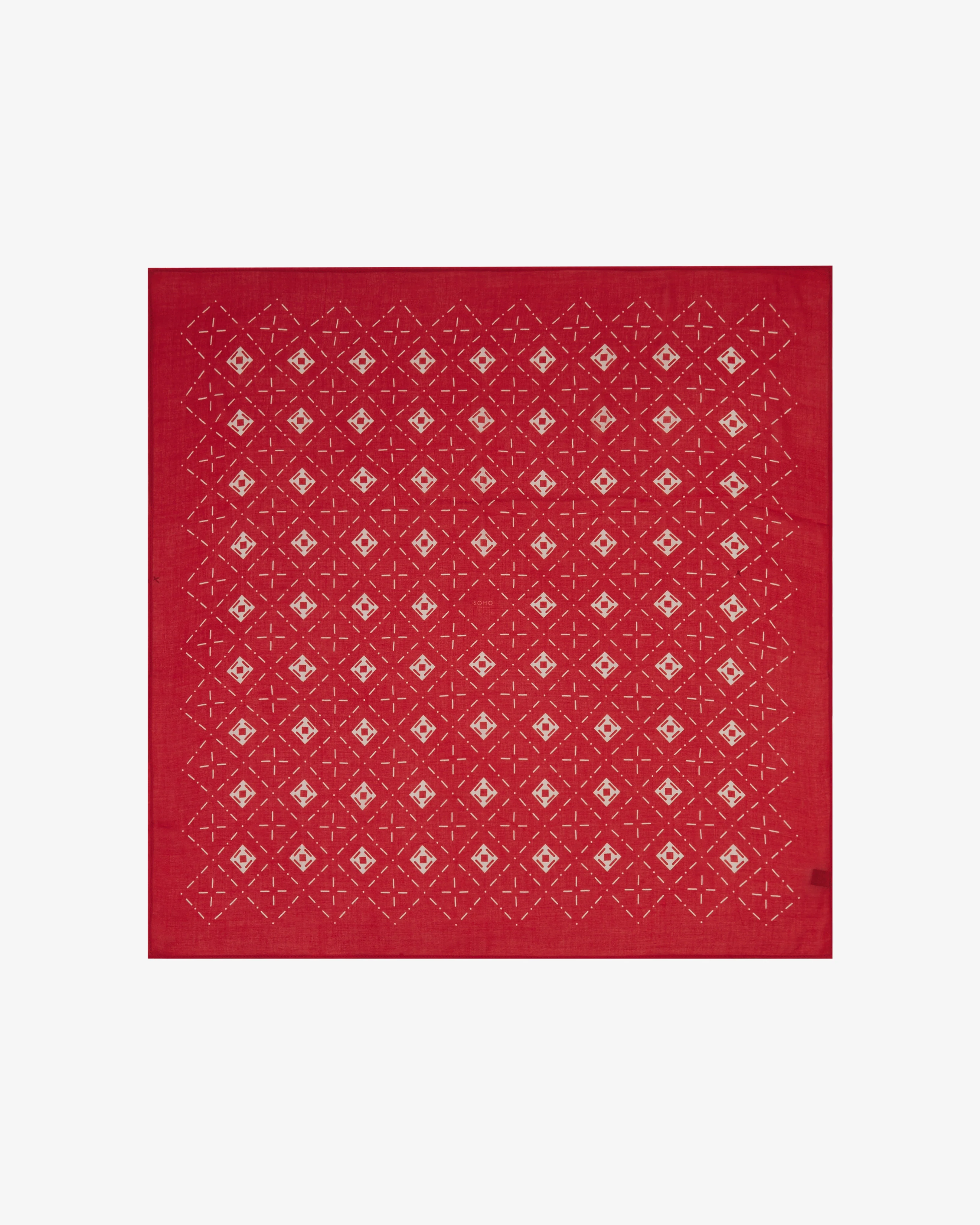 Diamonds in Red - Bohemian Style Bandana - Image 3