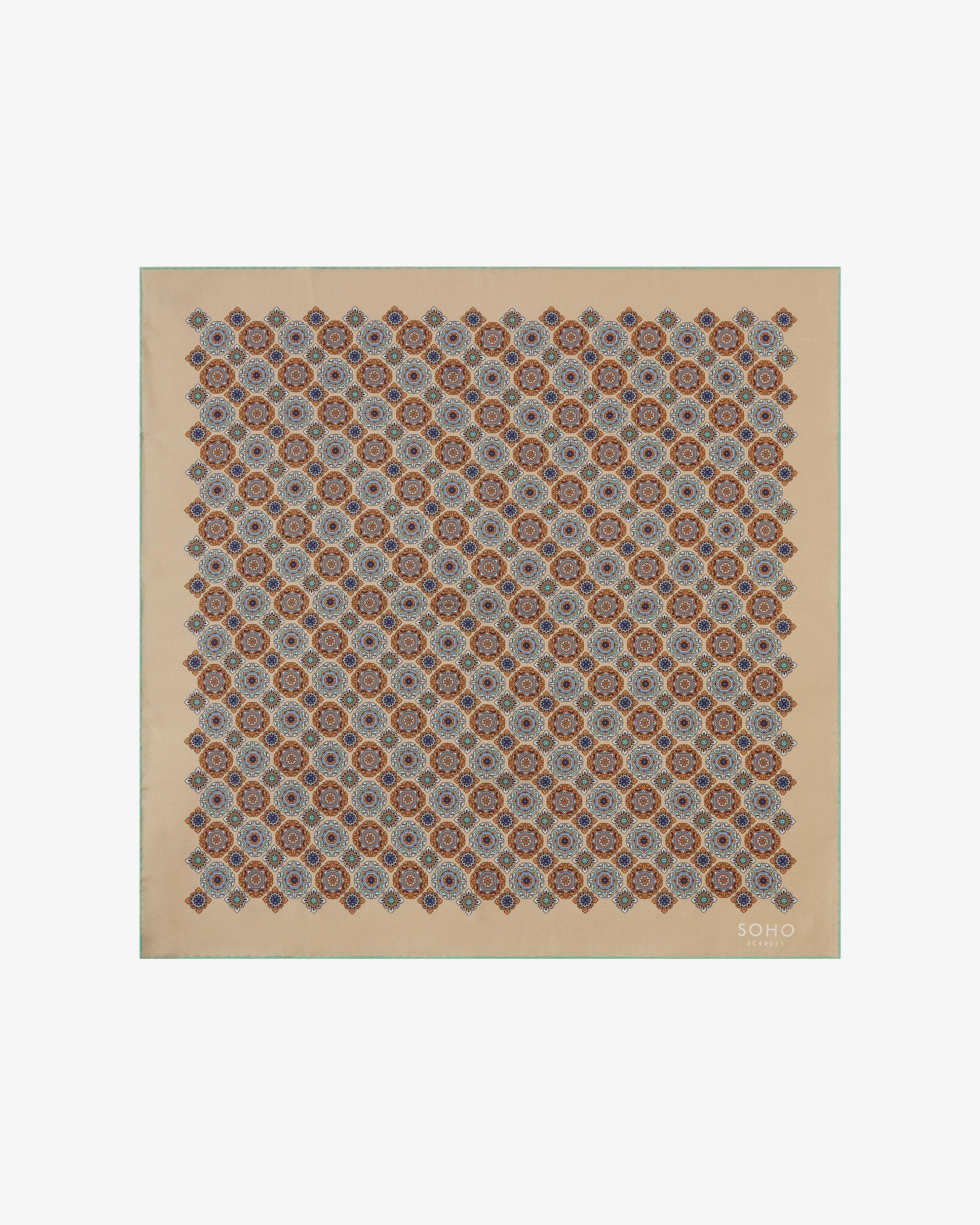 Silk Bohemian Neckerchief - Fitzrovia in Hazelnut - Image 3