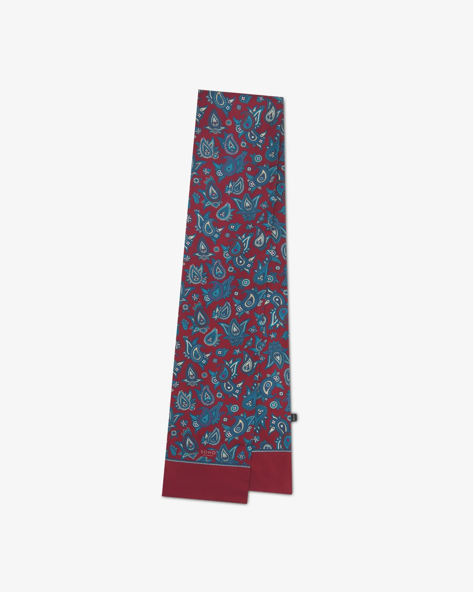 Silk Paisley Scarf in Rust - The Grassmere - Image 3