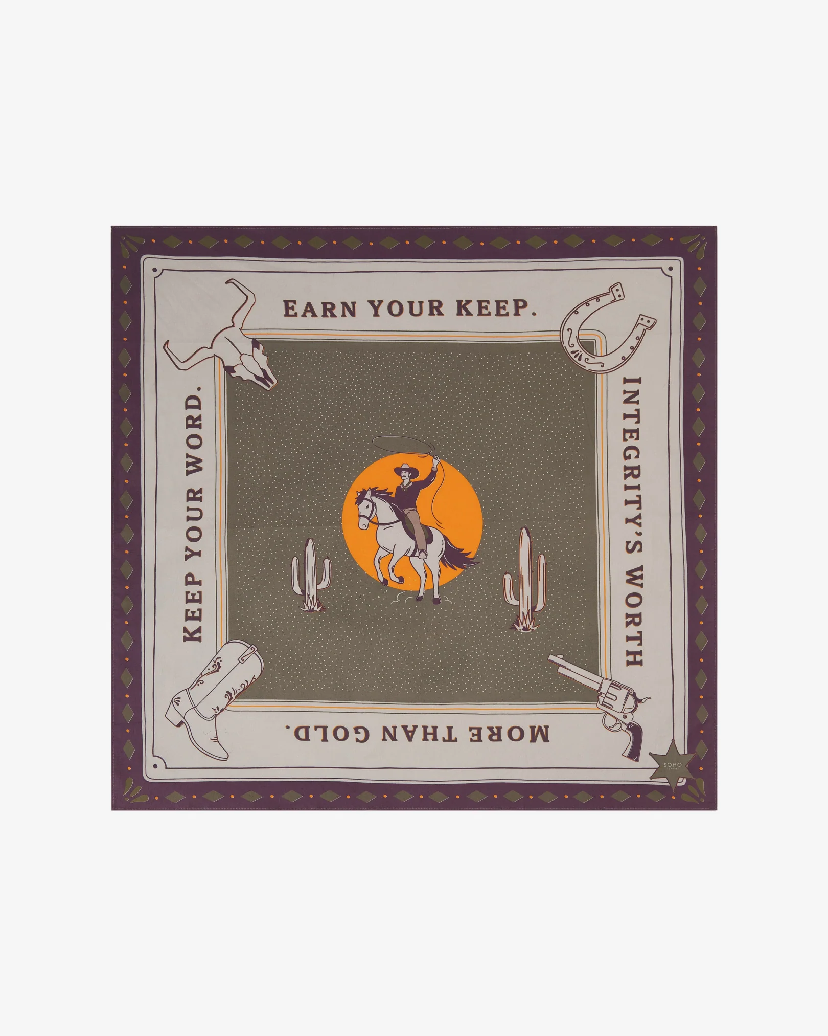 Integrity Khaki Cotton Bandana - Image 3
