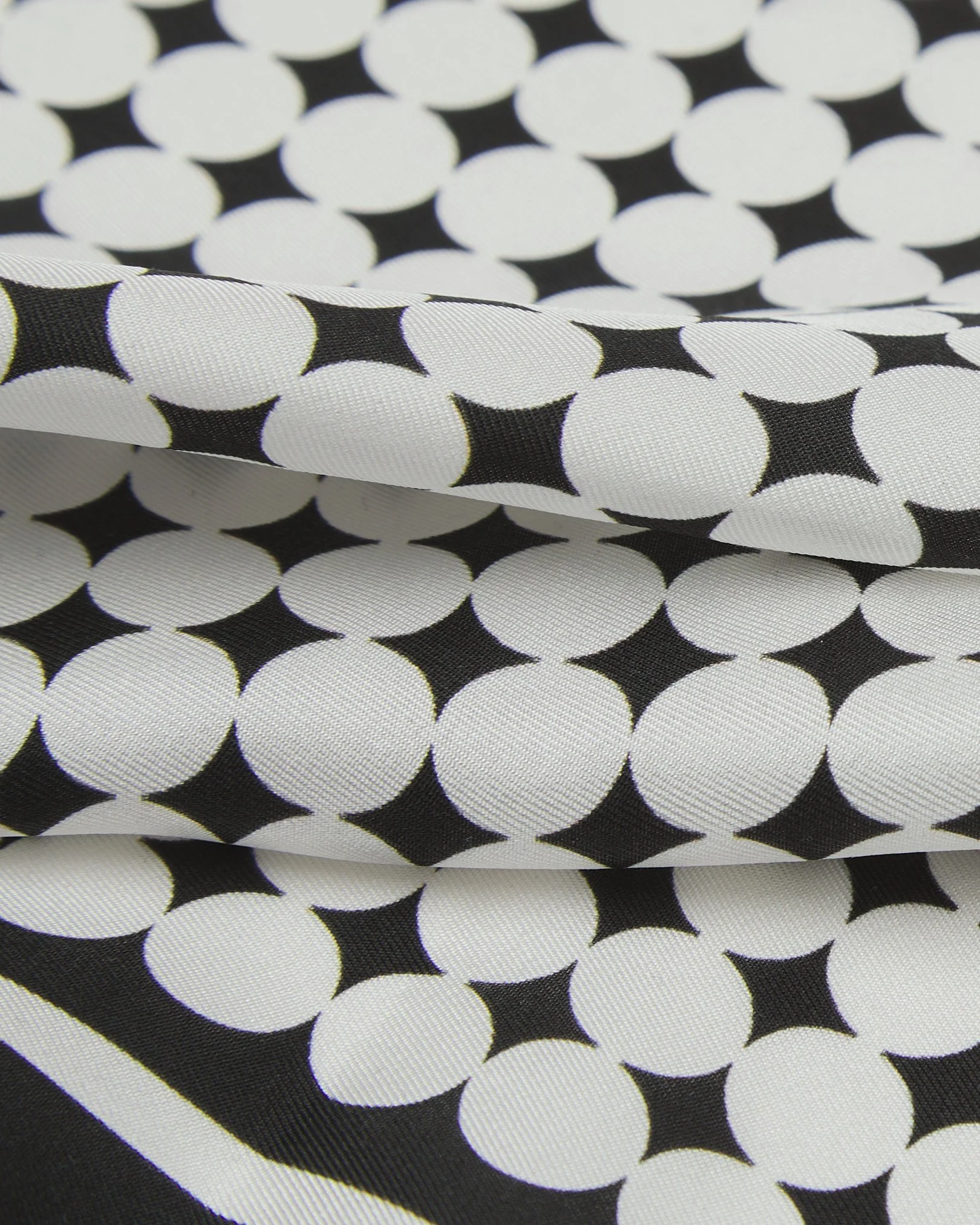 Silk Pocket Square - White & Black Spots | The Keaton - Image 3