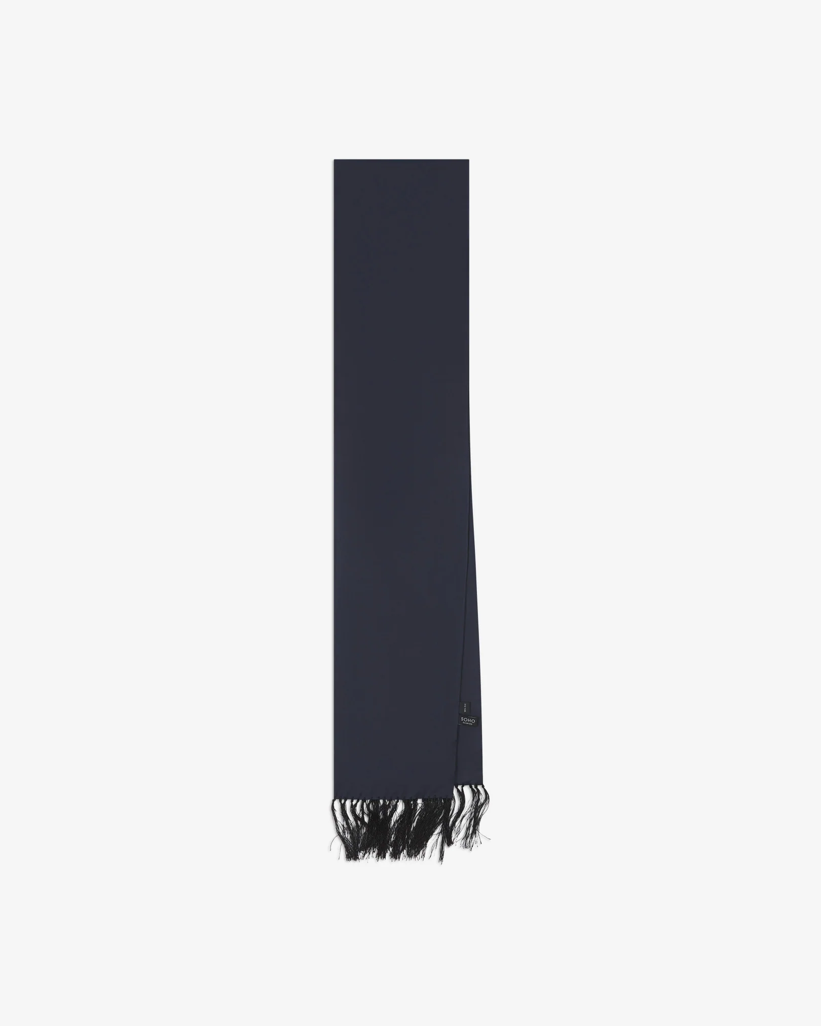 Silk Aviator Scarf - Navy Blue - Image 3