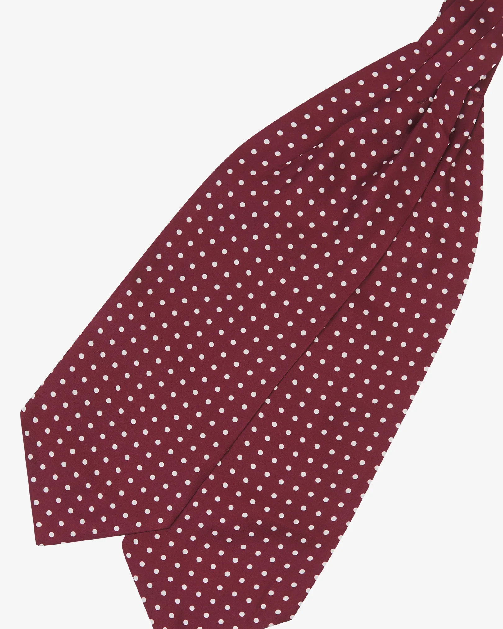Men's Silk Polka Dot Double Ascot - The Sapporo Ascot - Image 3