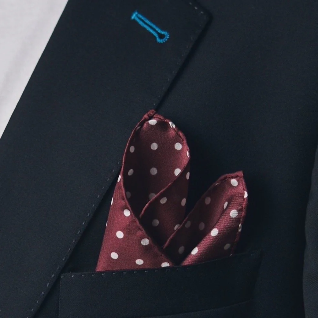 Silk Pocket Square - Polka Dot | The Sapporo - Image 4