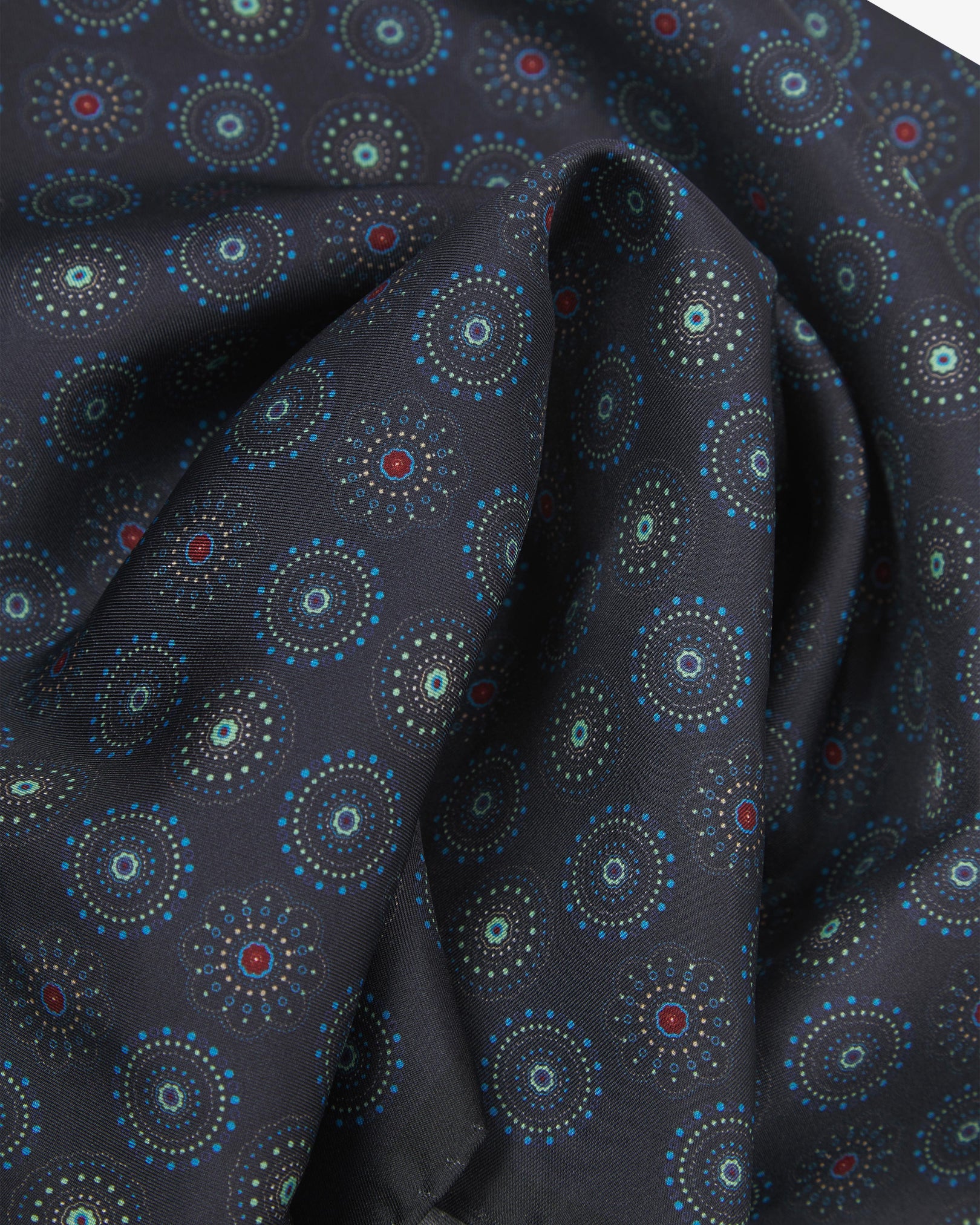 Silk Geometric Neckerchief - Seattle | Gardenia - Image 2