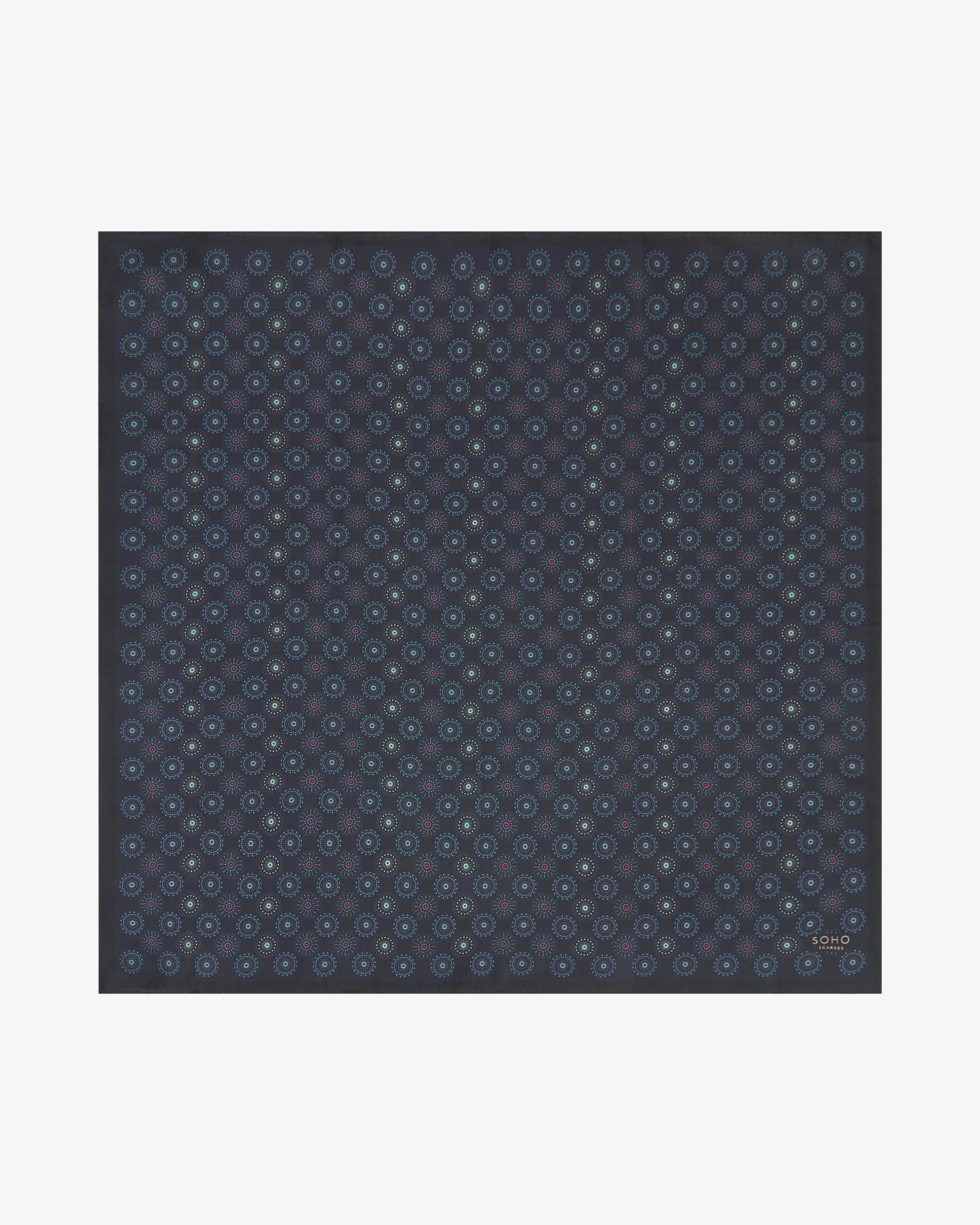 Silk Geometric Neckerchief - Seattle | Gardenia - Image 3