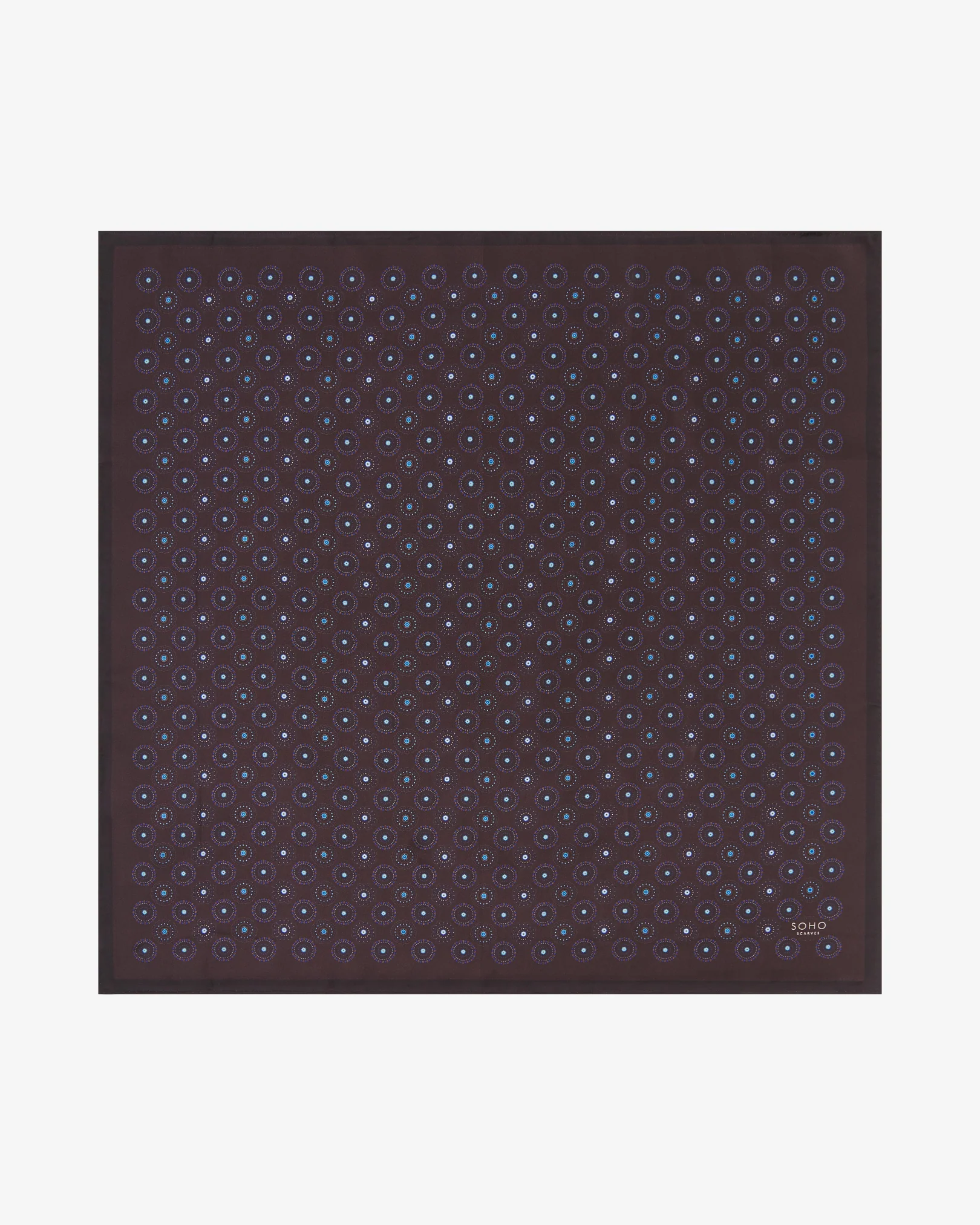 Silk Geometric Neckerchief - Seattle | Mahogany Daze - Image 3