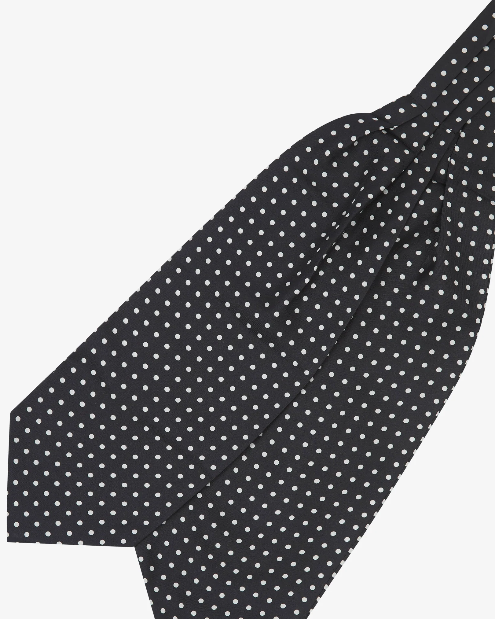 Men's Silk Polka Dot Double Ascot - The Shinagwa Ascot - Image 3