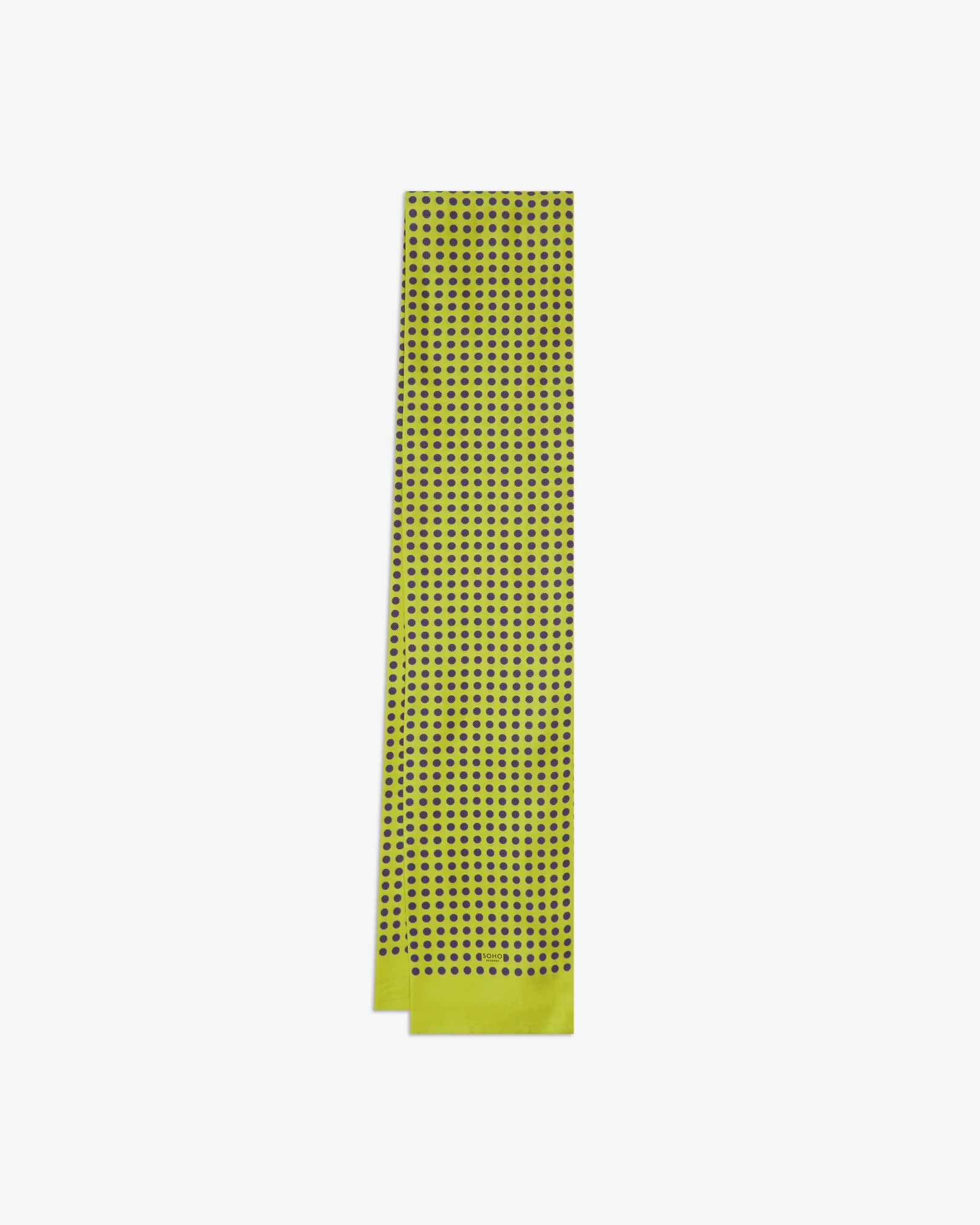 Silk Scarf - Geometric Pattern - Skytree Lime - Image 3