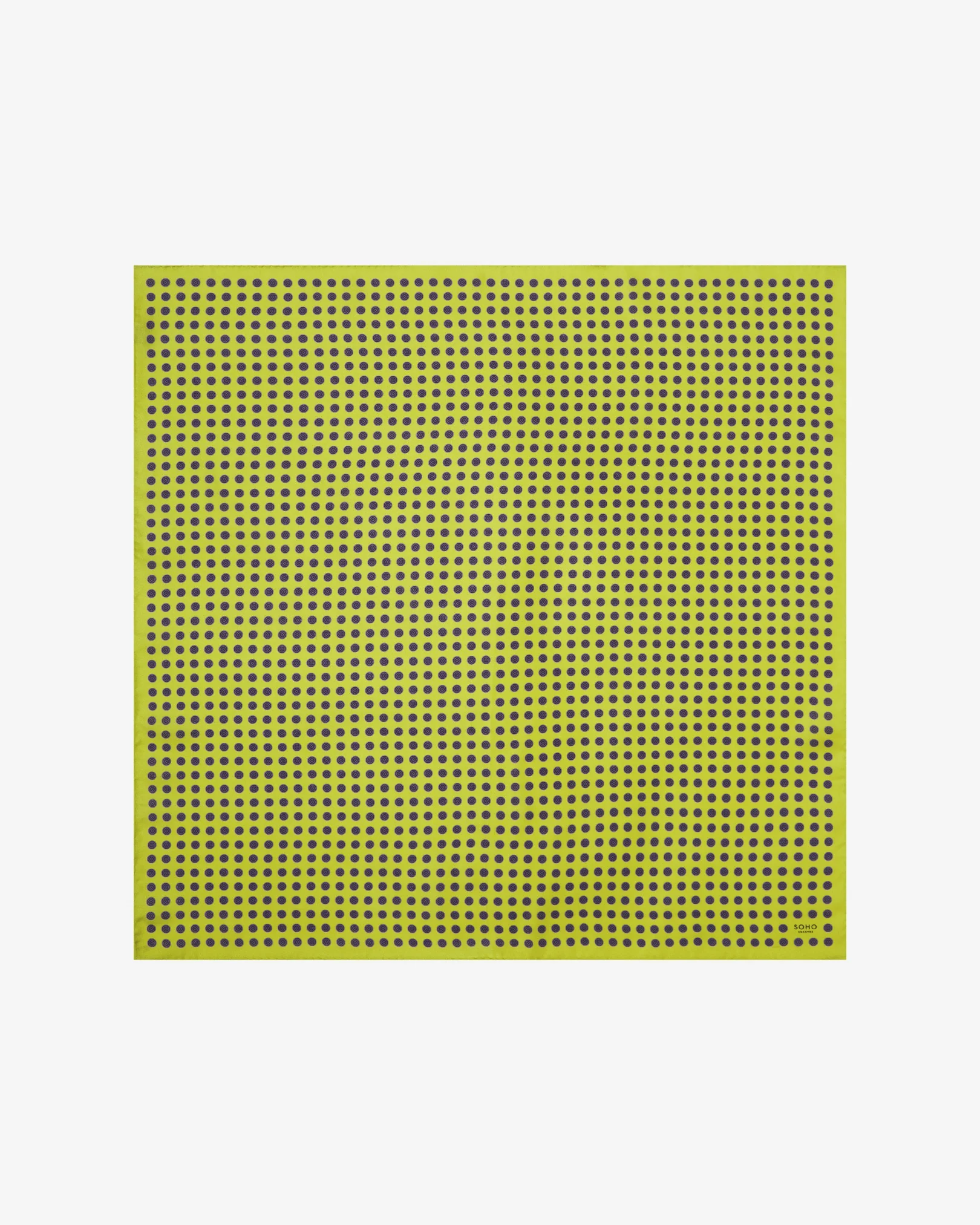 Silk Geometric Neckerchief - Skytree Lime - Image 3