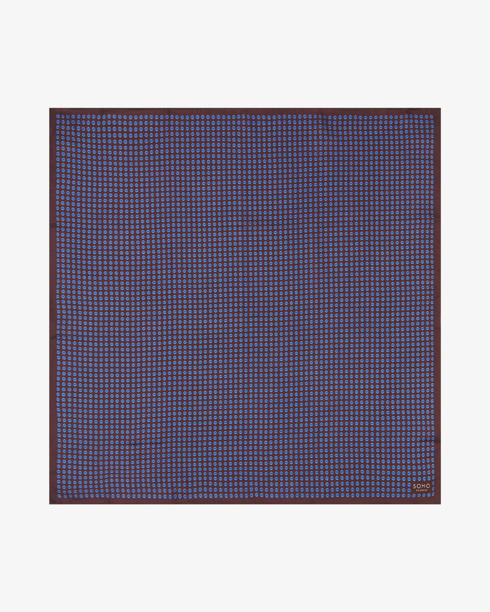 Silk Geometric Neckerchief - Skytree | Mahogany Daze - Image 3