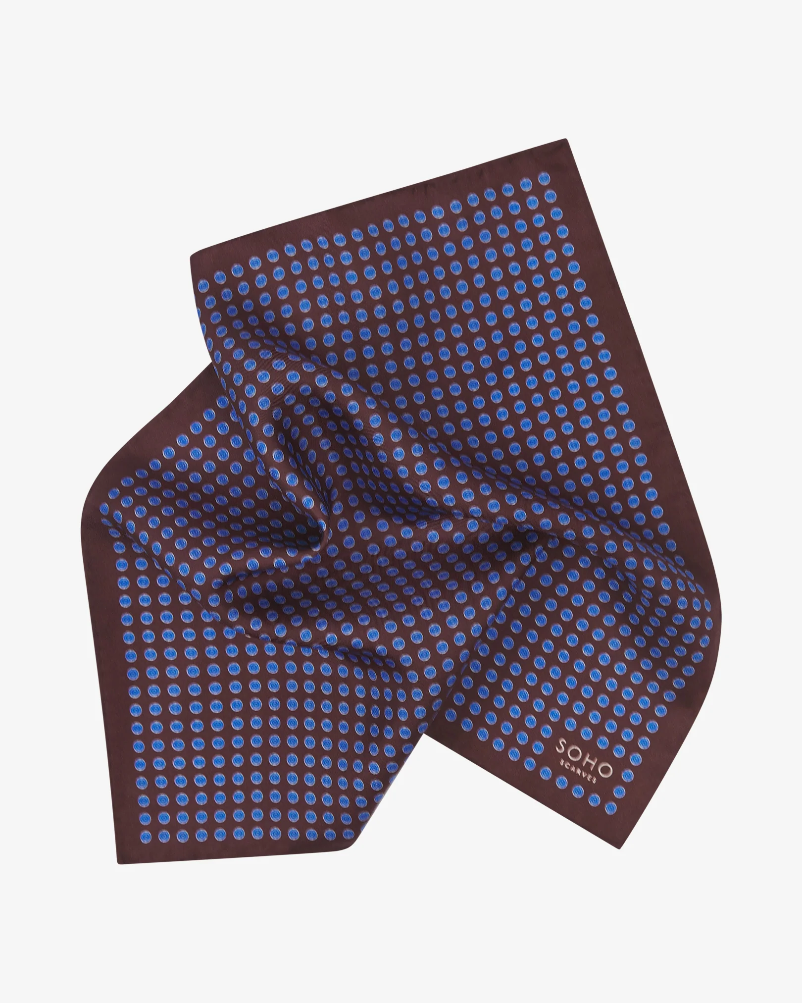 Silk Pocket Square - Skytree | Mahogany Daze - Image 2