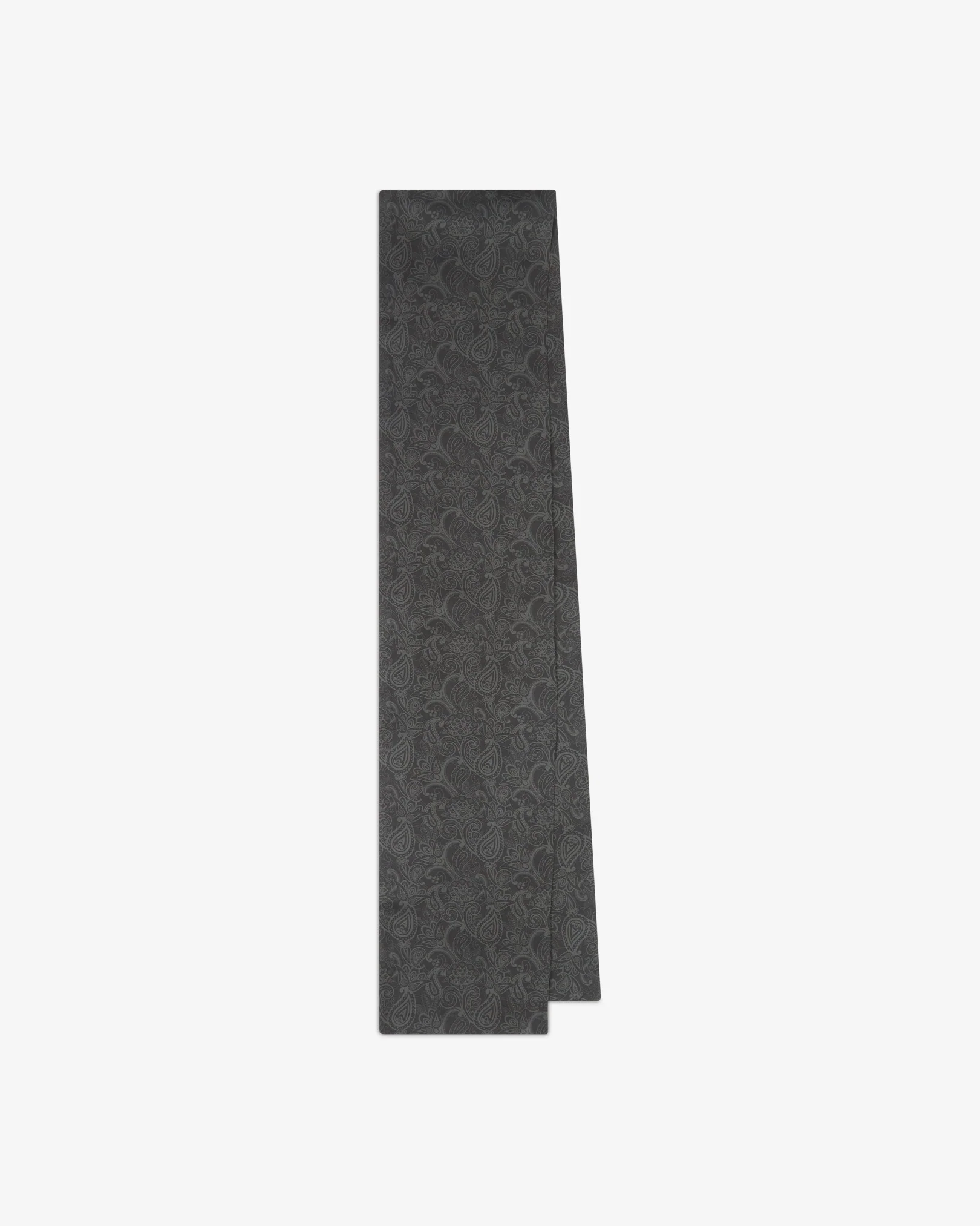 Silk Scarf - Tonal Paisley in Black - Image 3