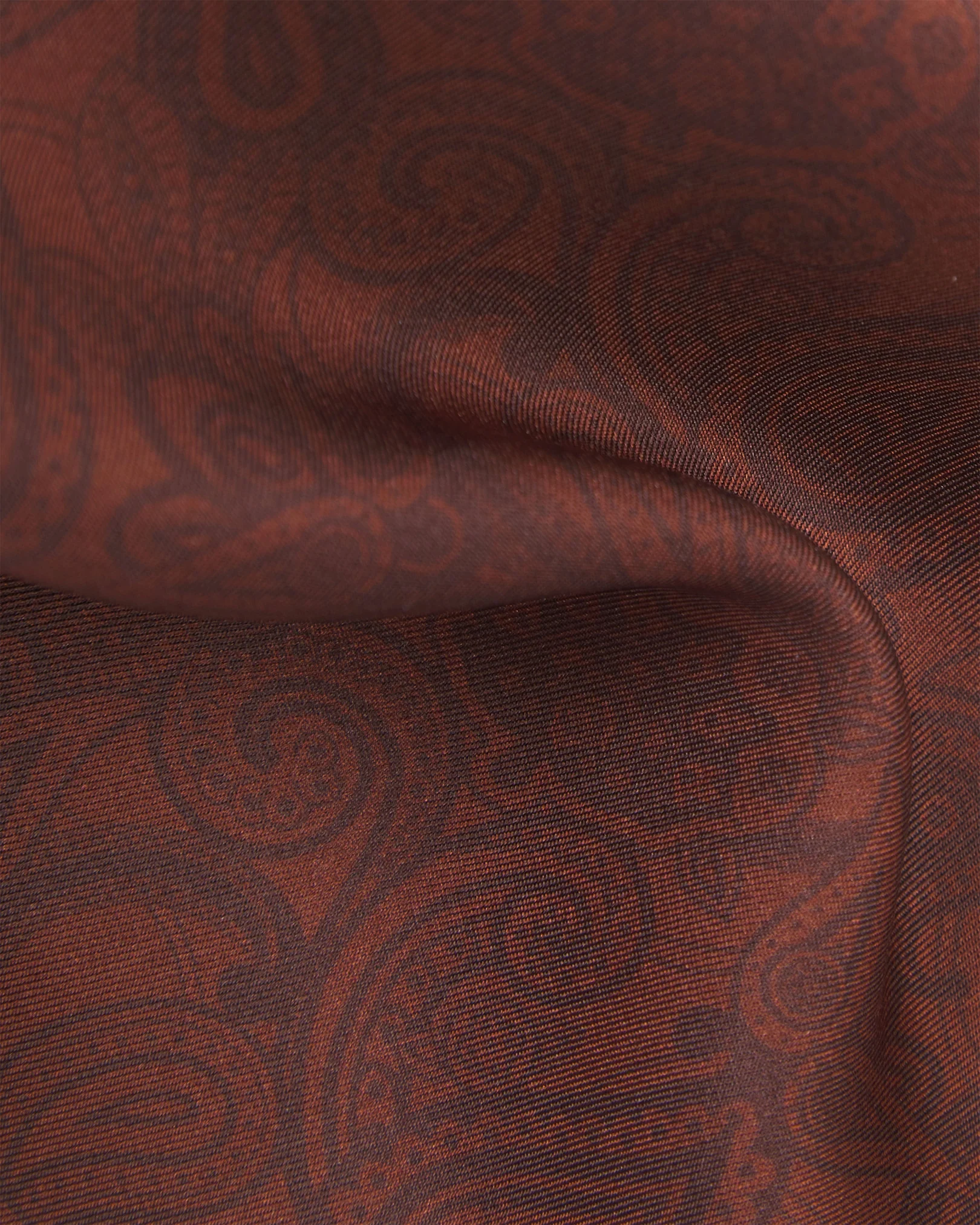 Silk Pocket Square - Tonal Paisley | Cocoa - Image 3