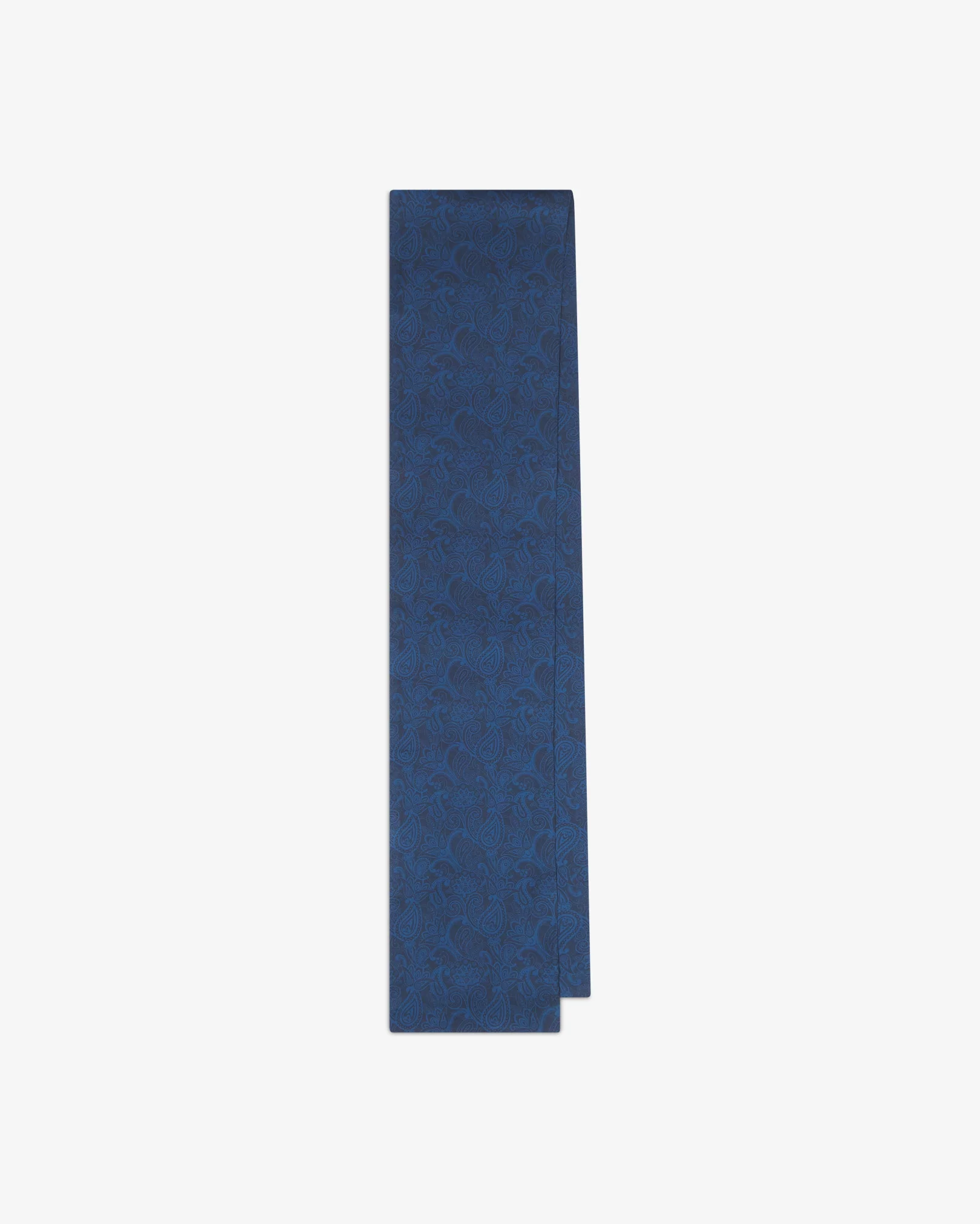 Silk Scarf - Tonal Paisley in Dark Navy - Image 3