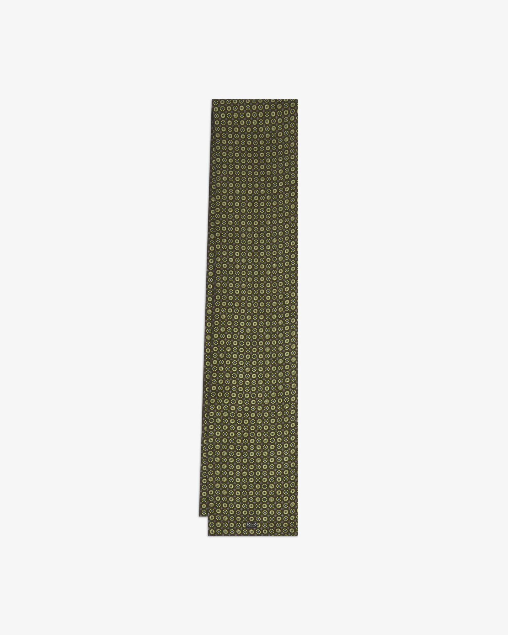 Silk Scarf - Geometric Pattern - Toshima Green - Image 3