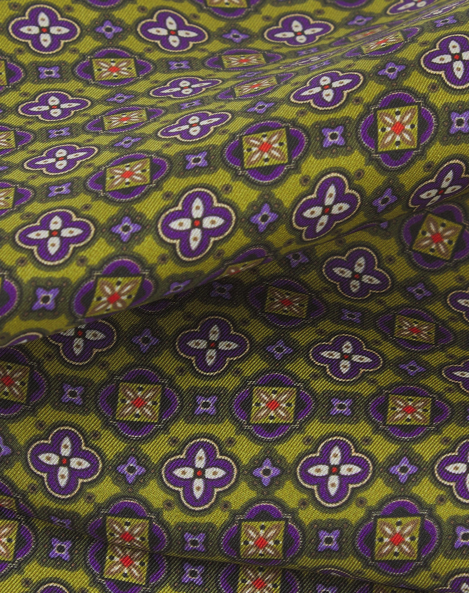 Silk Pocket Square - Geometric | Wenatchee Lime - Image 3