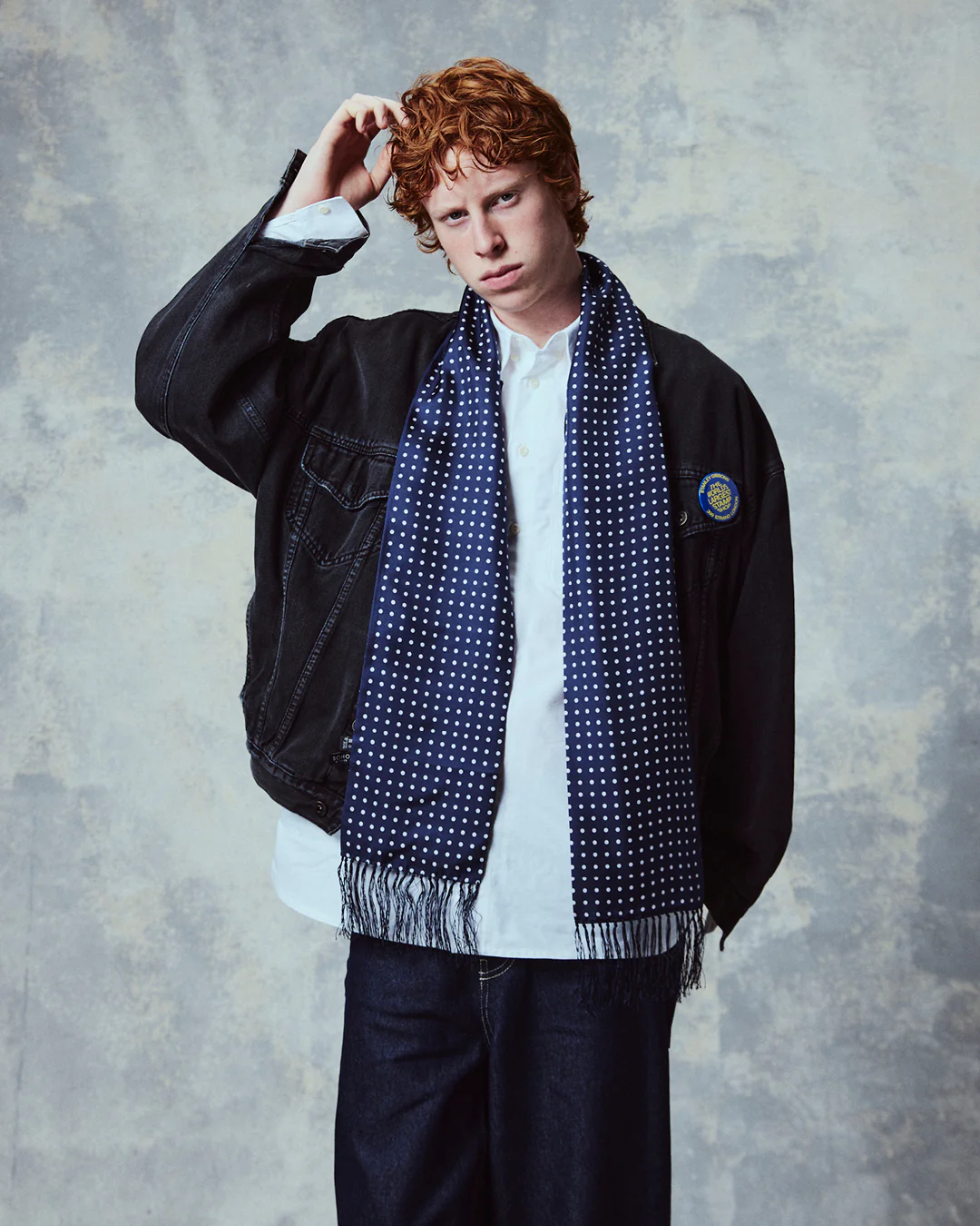 Silk Polka Dot Aviator Scarf - The Westminster Aviator - Image 5