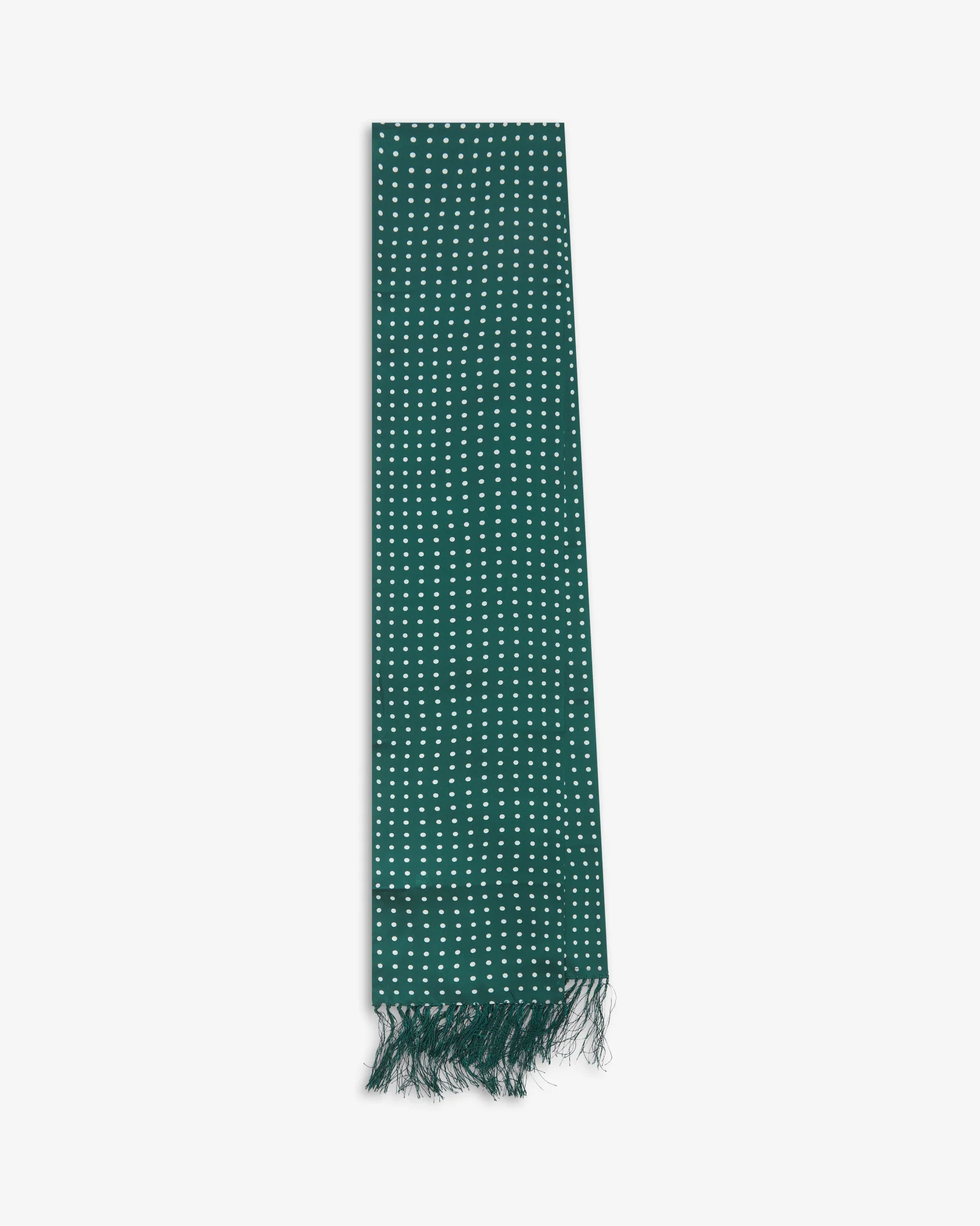 Silk Polka Dot Aviator Scarf in Racing Green - The Westminster RG Aviator - Image 3