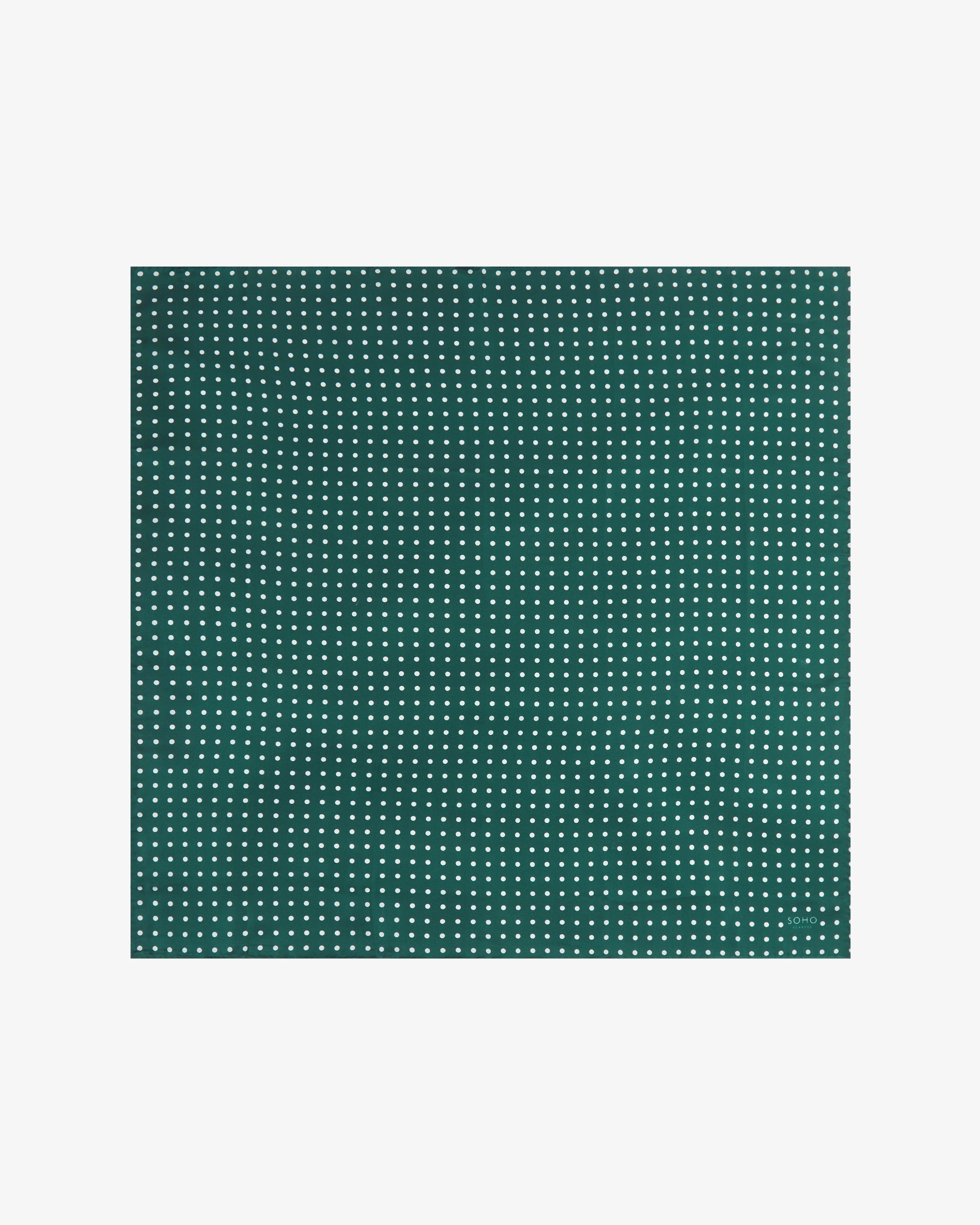 Silk Polka Dot Neckerchief in Racing Green - The Westminster RG - Image 3