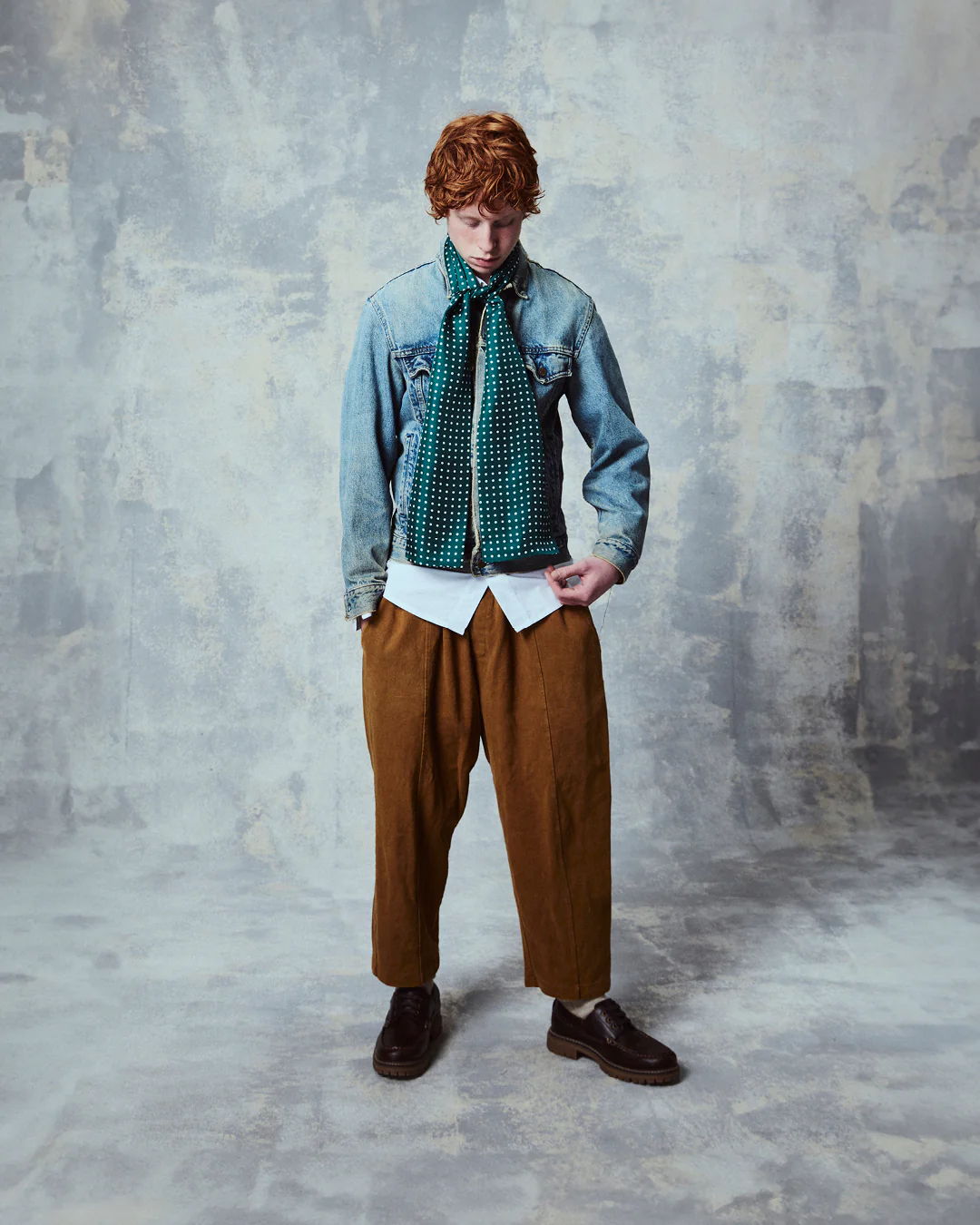 Silk Polka Dot Scarf in Racing Green - The Westminster RG - Image 4