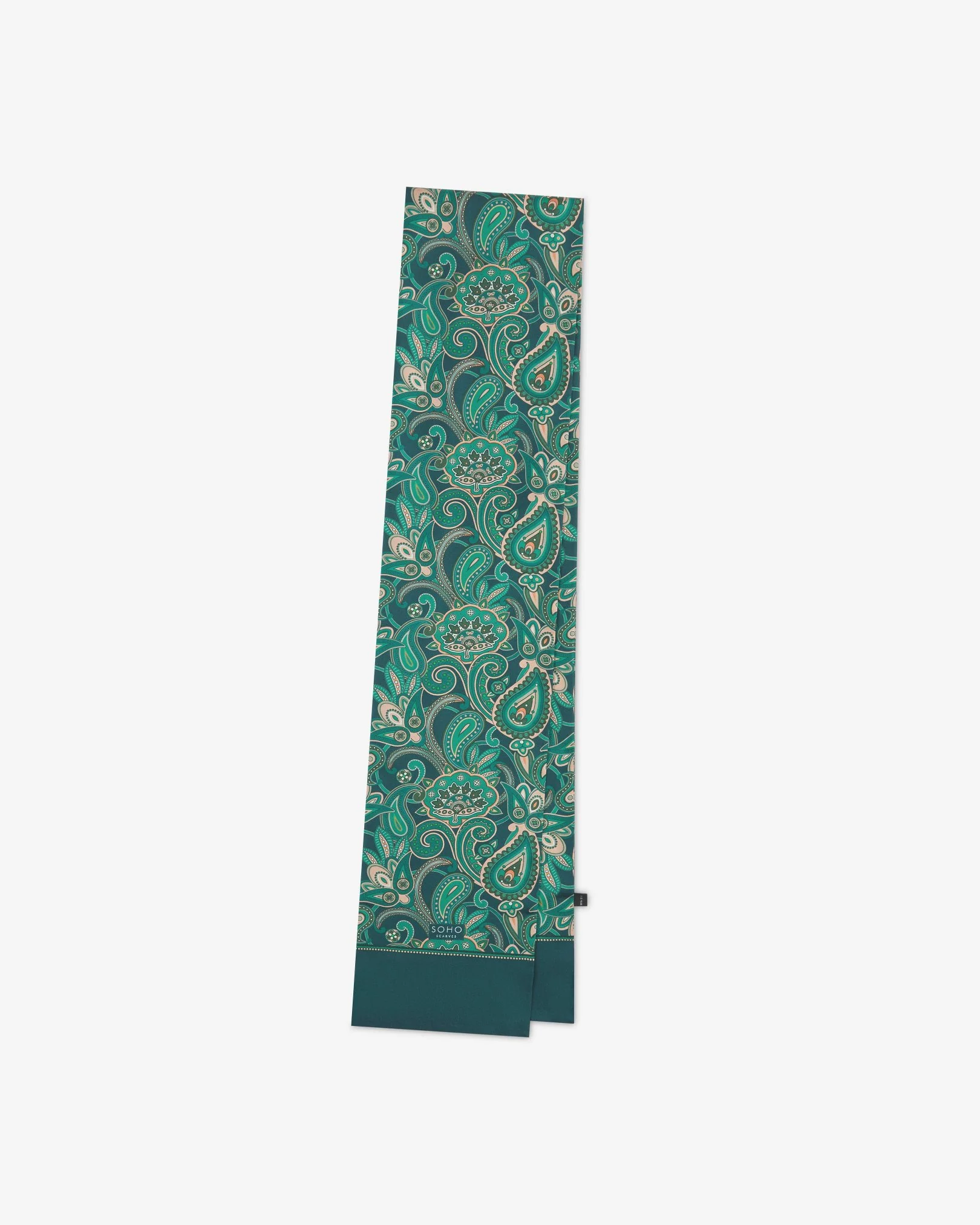 Silk Paisley Scarf in Emerald - The Windermere - Image 3