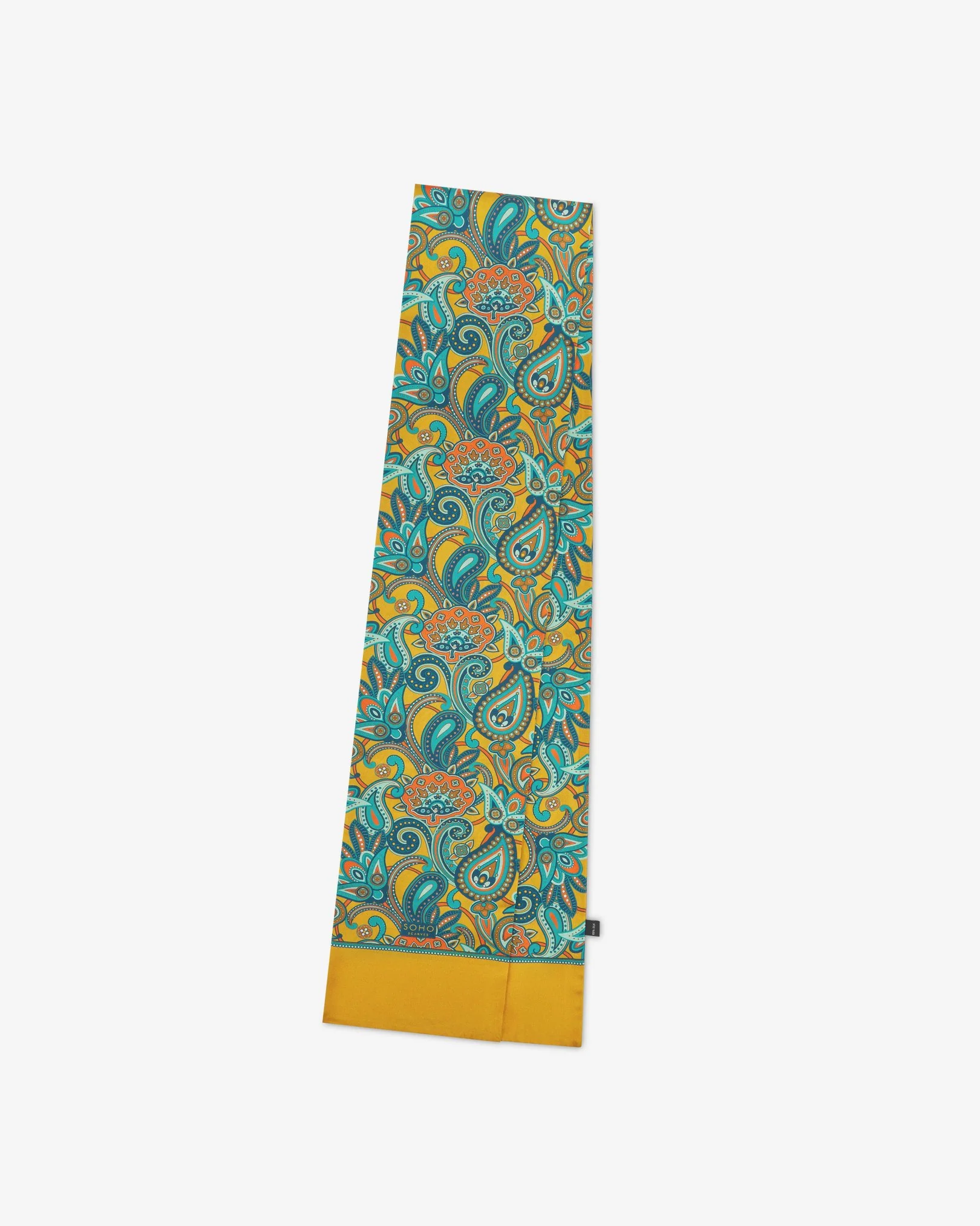 Silk Paisley Scarf in Gold - The Windermere - Image 3